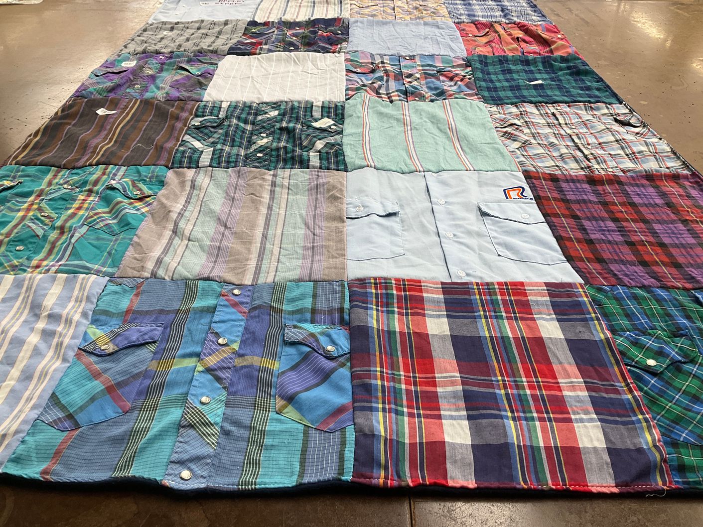 T-shirt quilt with sewing, quilting themes by Rebecca from NE