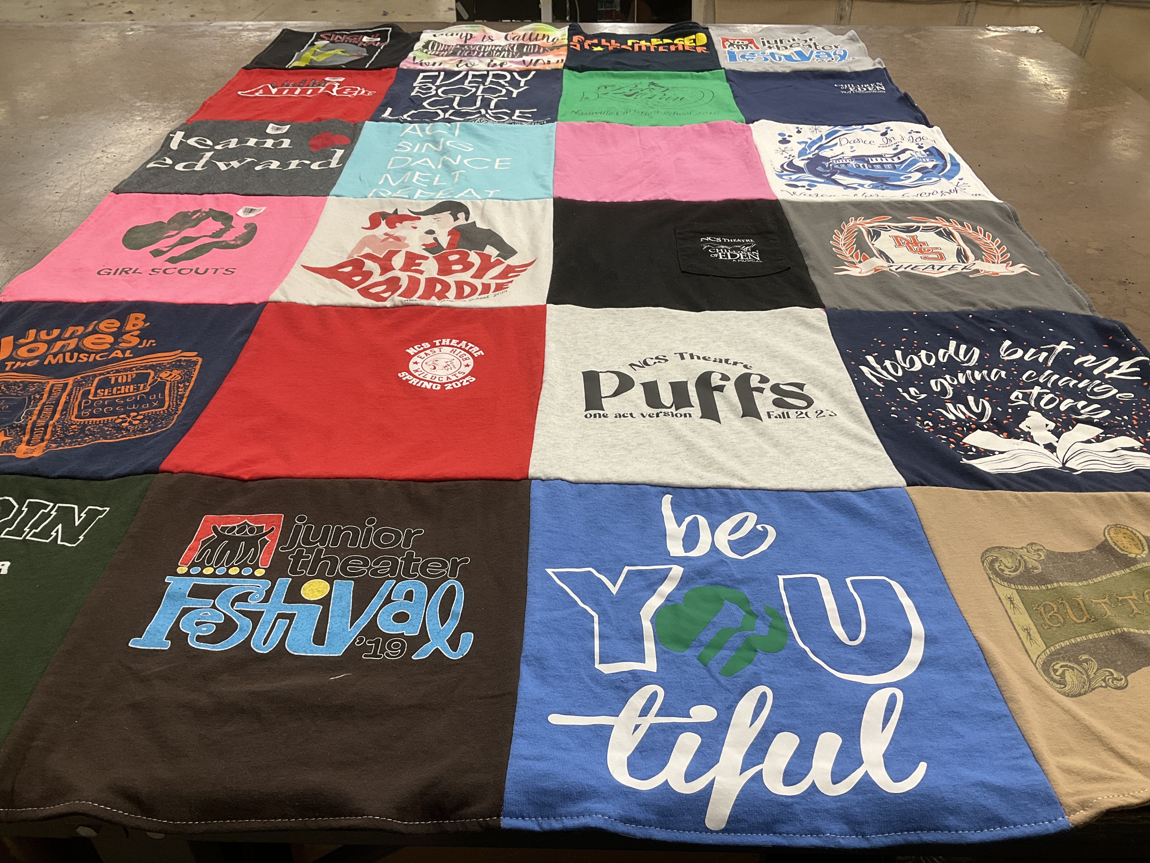 T-shirt quilt from ncs theatre by Katie from TN