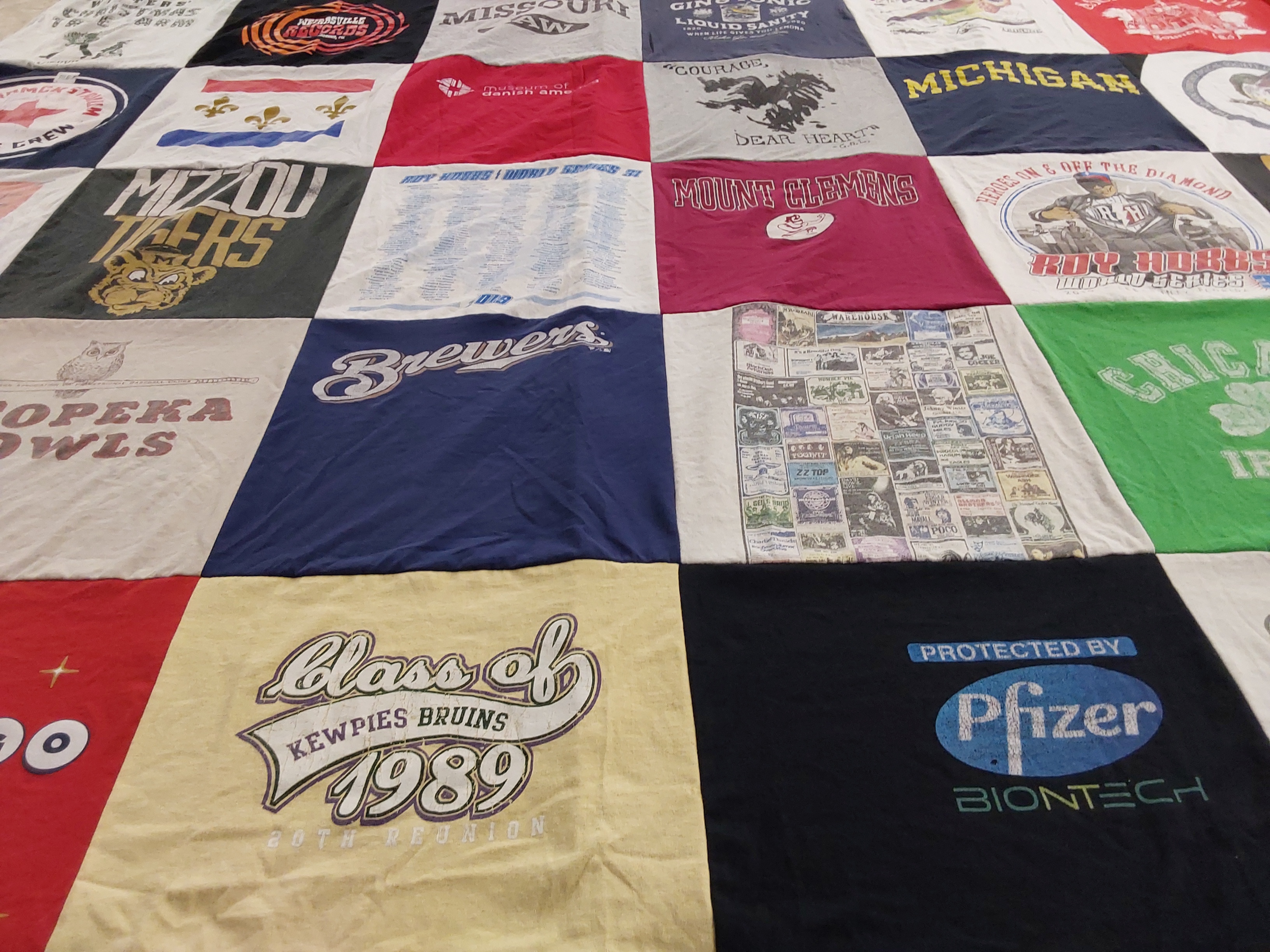 T-shirt quilt featuring brewers by Jodi from MI