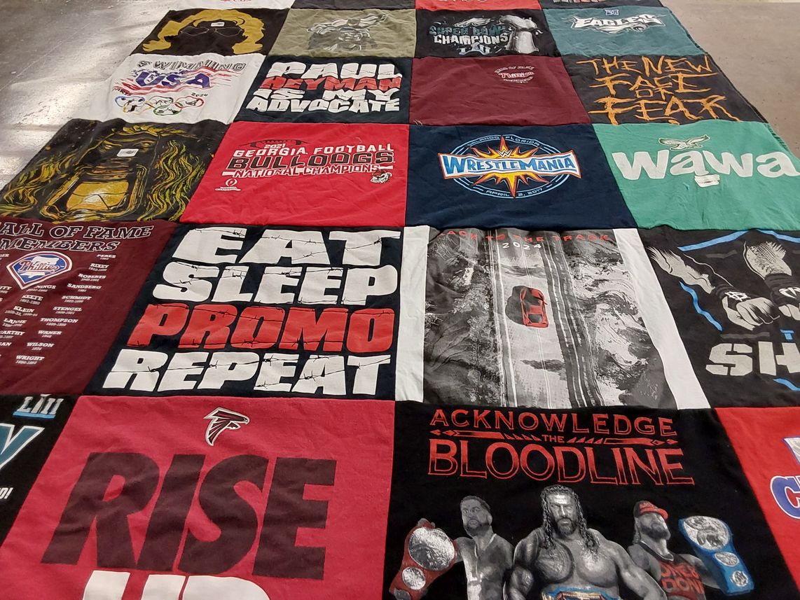 T-shirt quilt featuring atlanta falcons by Paul from GA