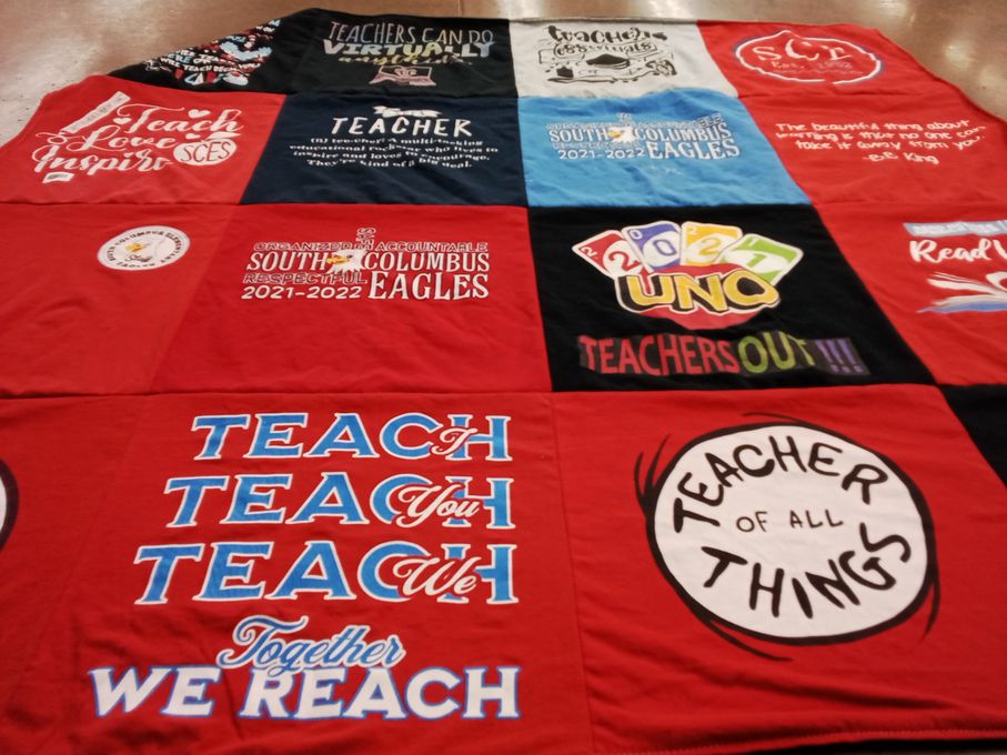 T-shirt quilt from south columbus high school by Maria from AL