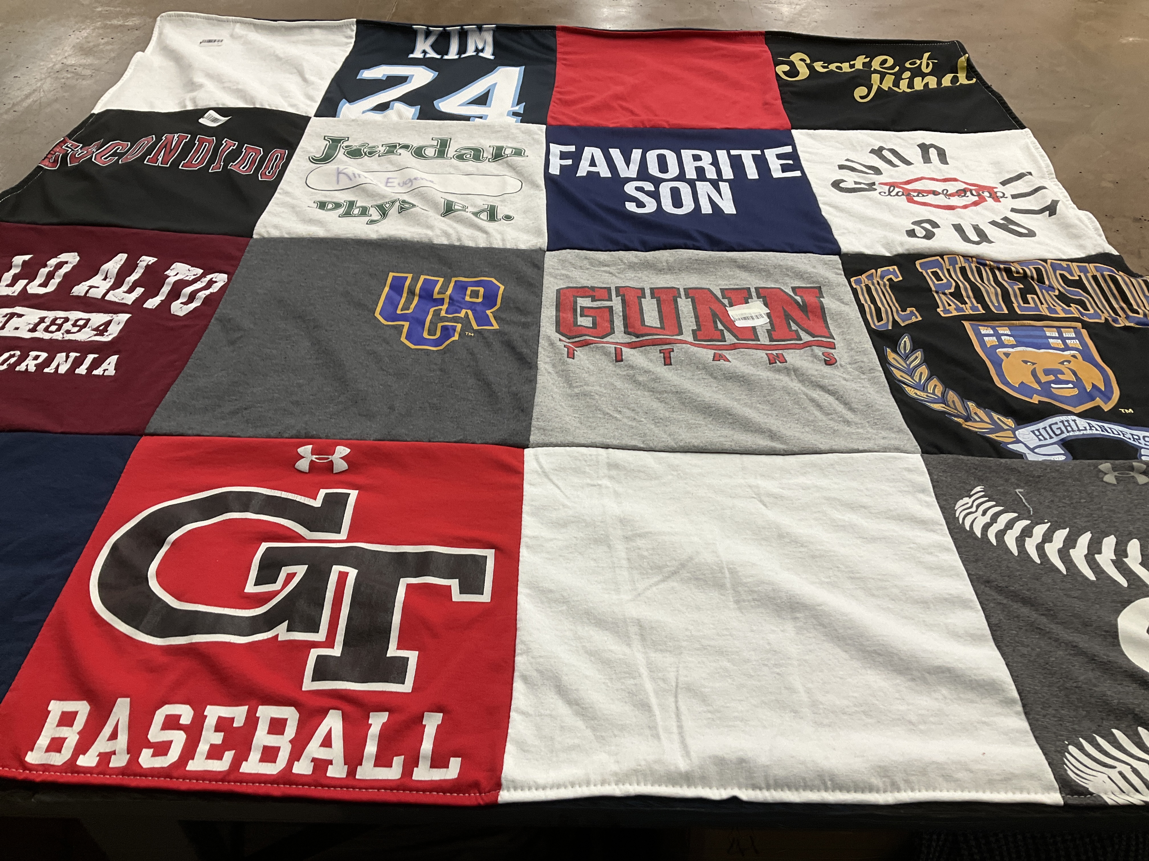 T-shirt quilt featuring gunn titans by YOUNG from CA