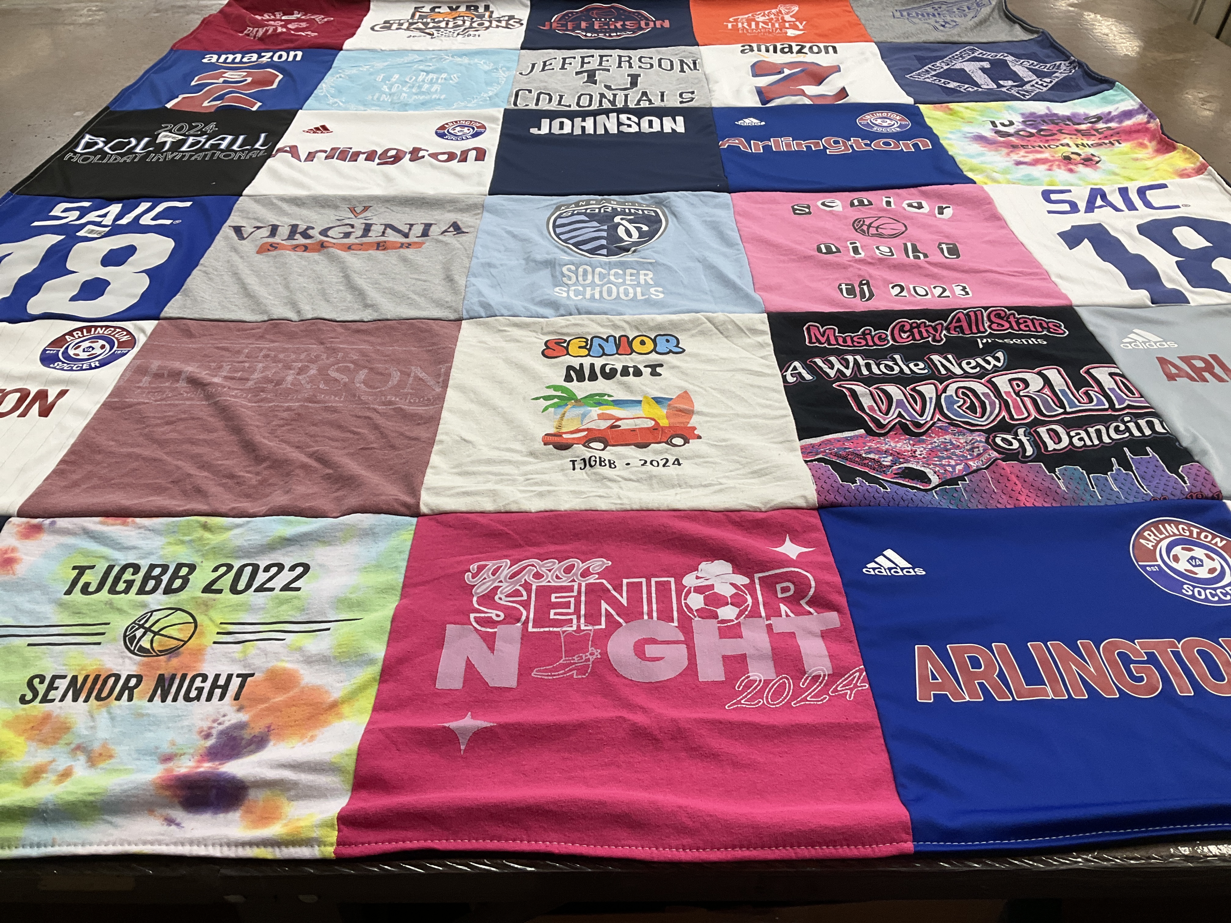 T-shirt quilt featuring arlington soccer by Carolyn from VA