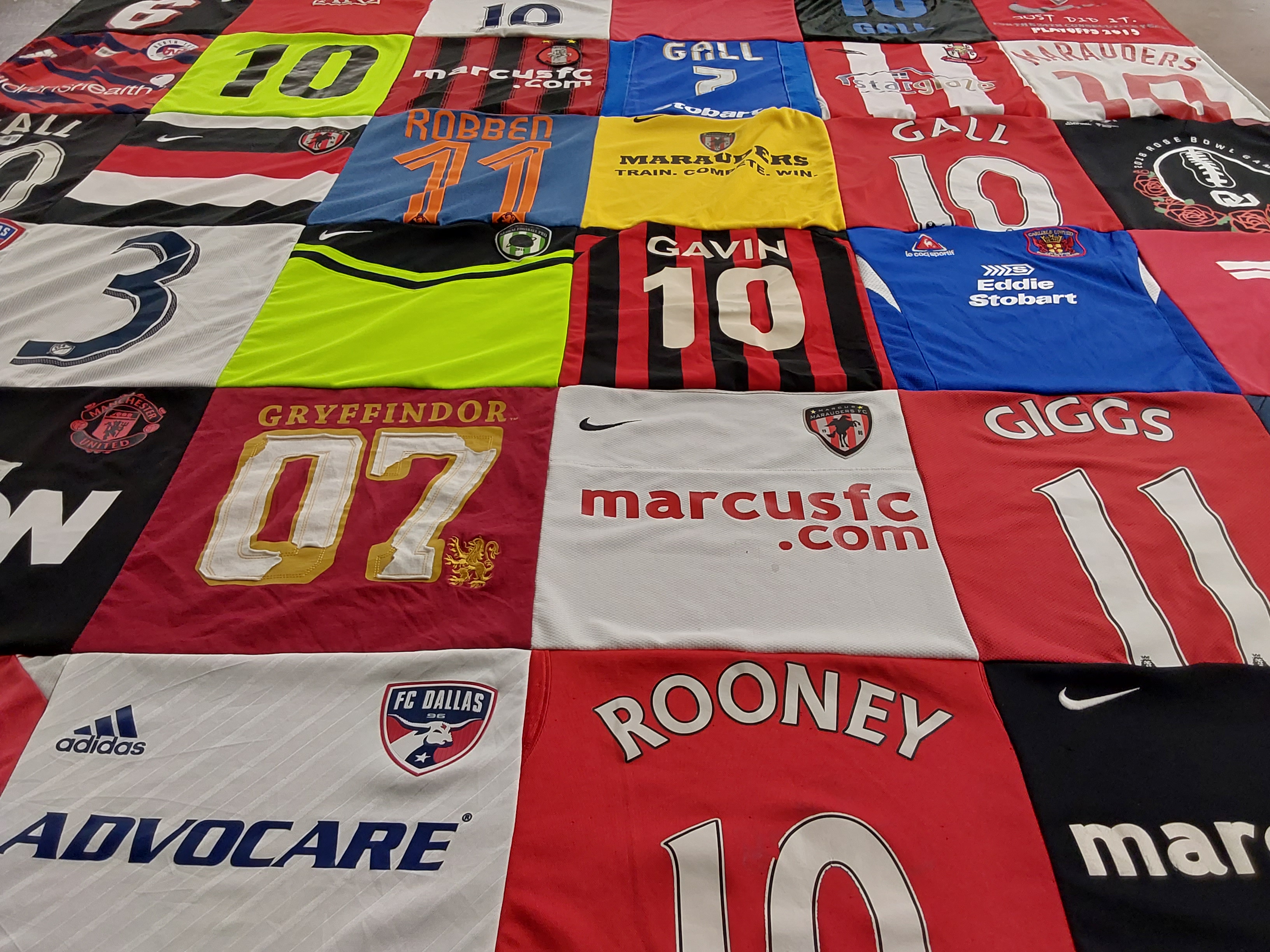 T-shirt quilt featuring fc dallas by JOHN from TX