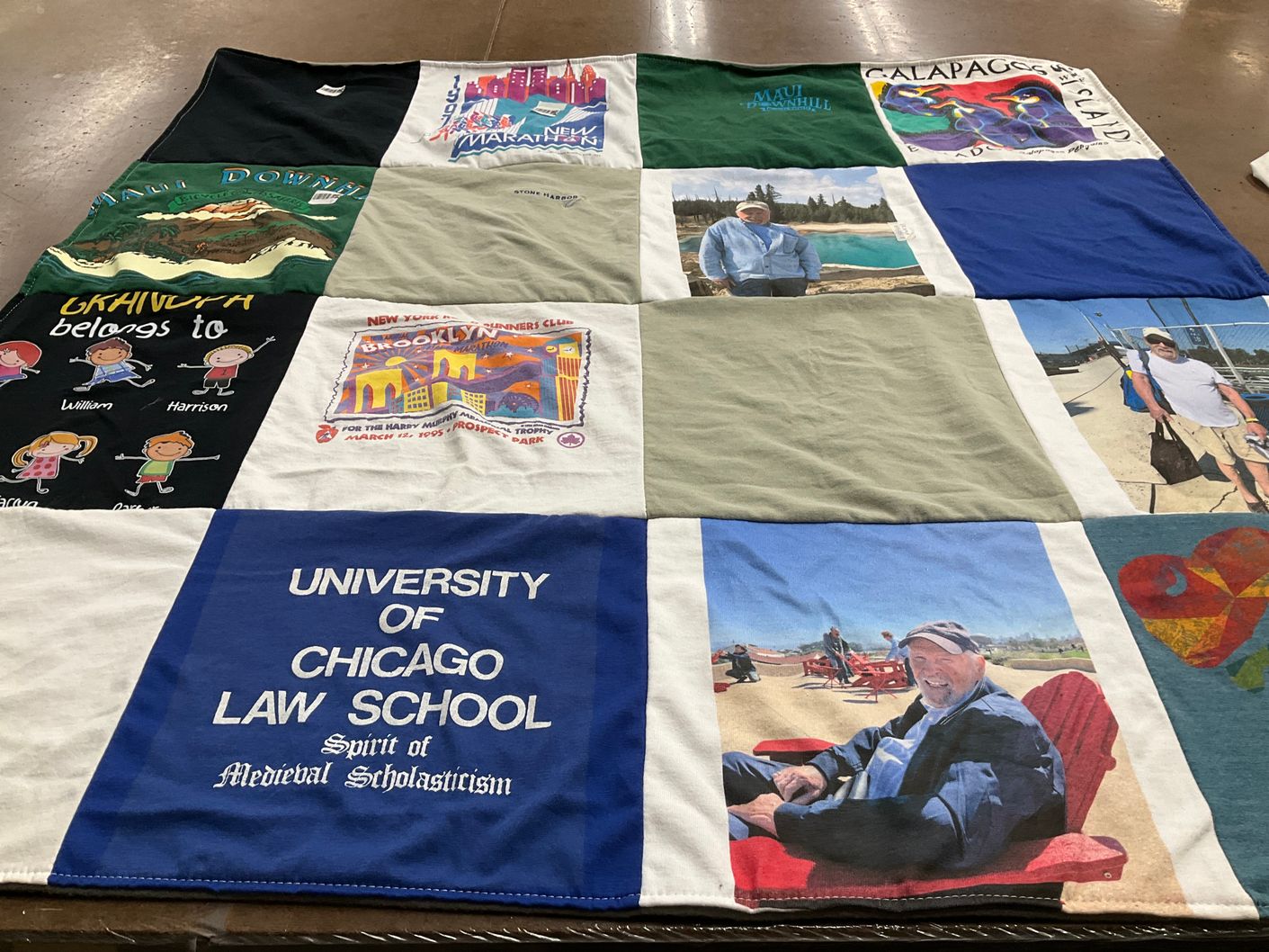 T-shirt quilt from university of chicago law school by Donna from NJ