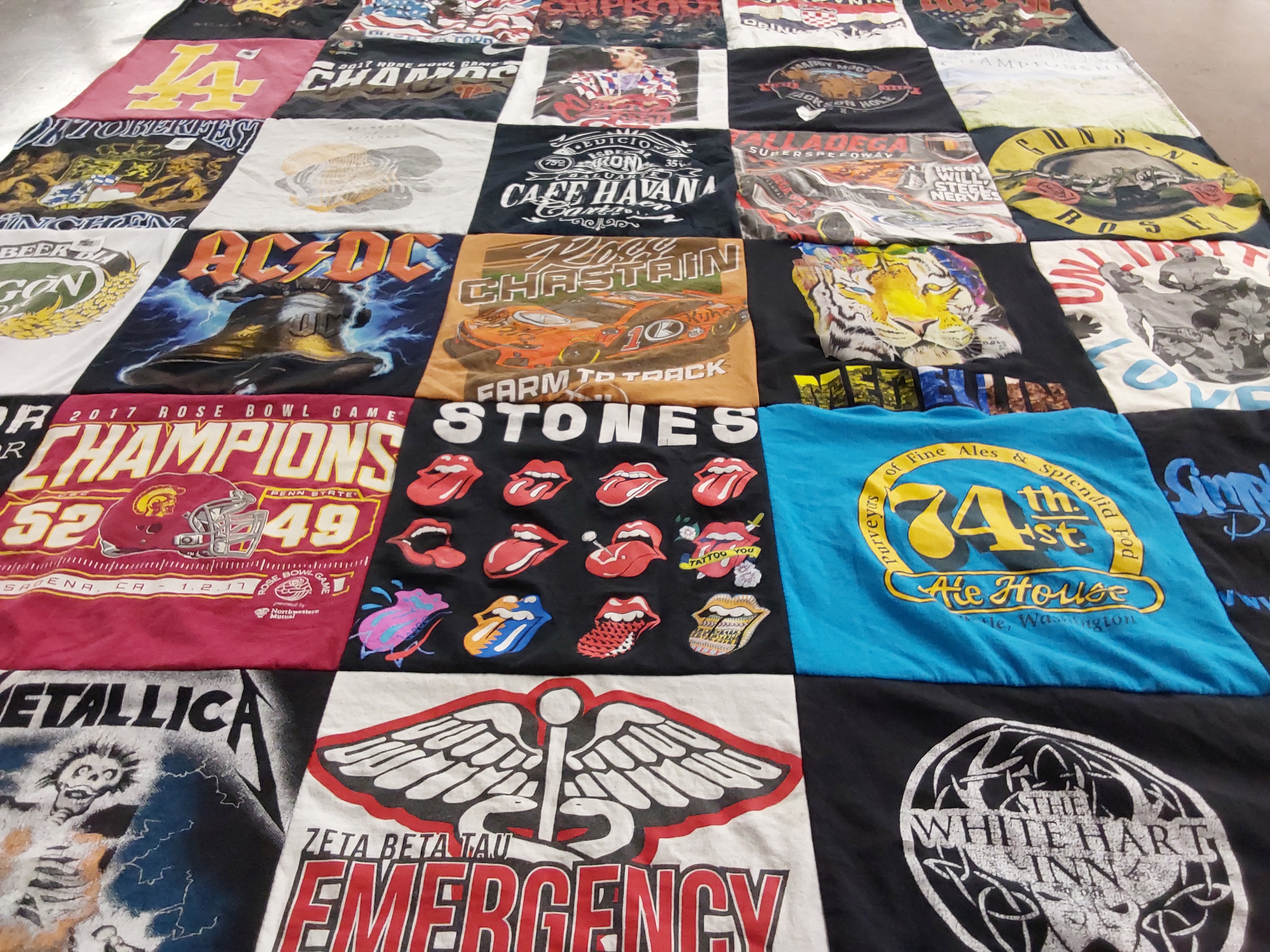 T-shirt quilt featuring usc trojans football by Shabina from WA