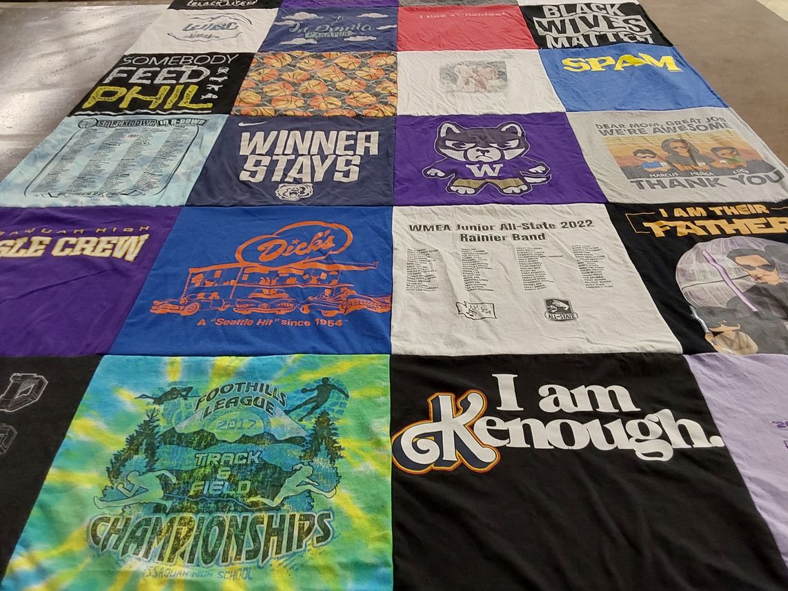 T-shirt quilt featuring rainier band by MERISA from WA