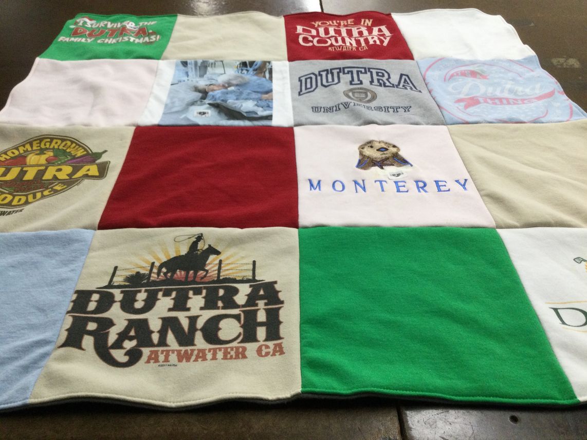 T-shirt quilt from dutra university by Jacquie from CA