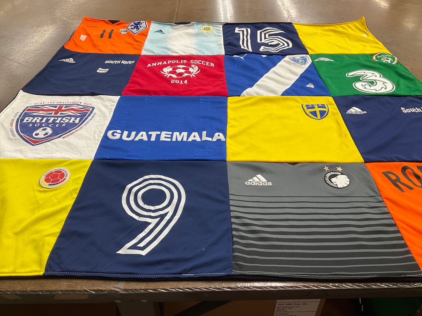 T-shirt quilt featuring south river, guatemala by Laura from MD