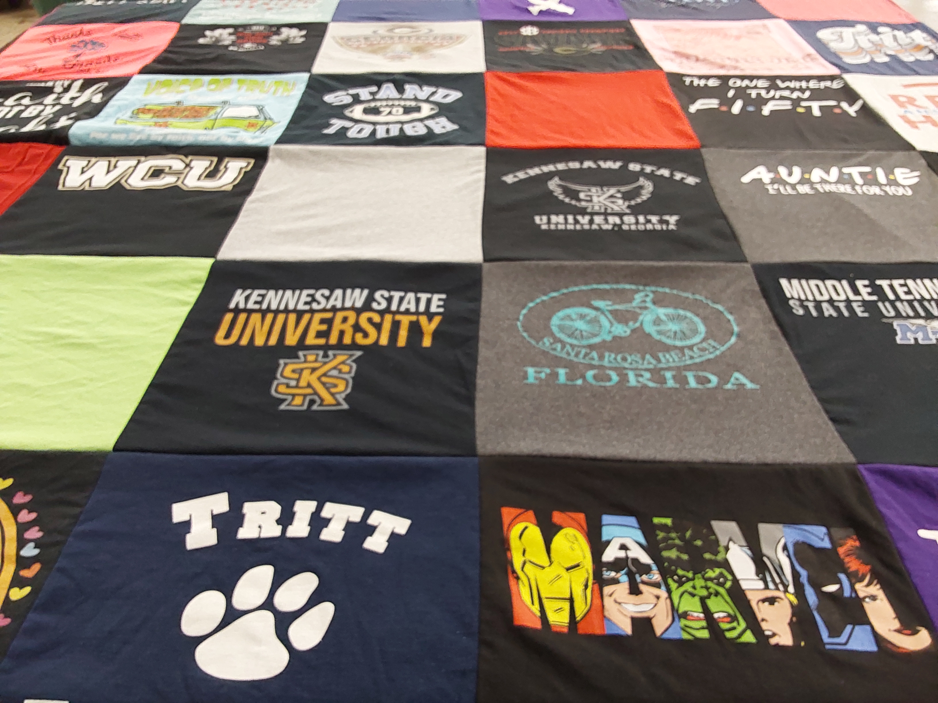 T-shirt quilt featuring tigers by Shell from GA