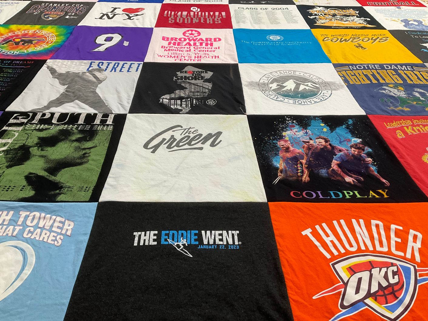 T-shirt quilt featuring oklahoma city thunder by Haley from FL