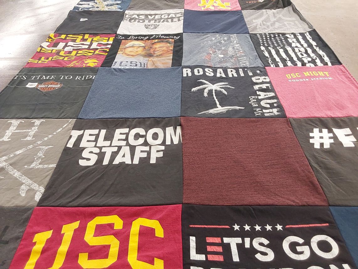 T-shirt quilt from university of southern california by Ashley from CA