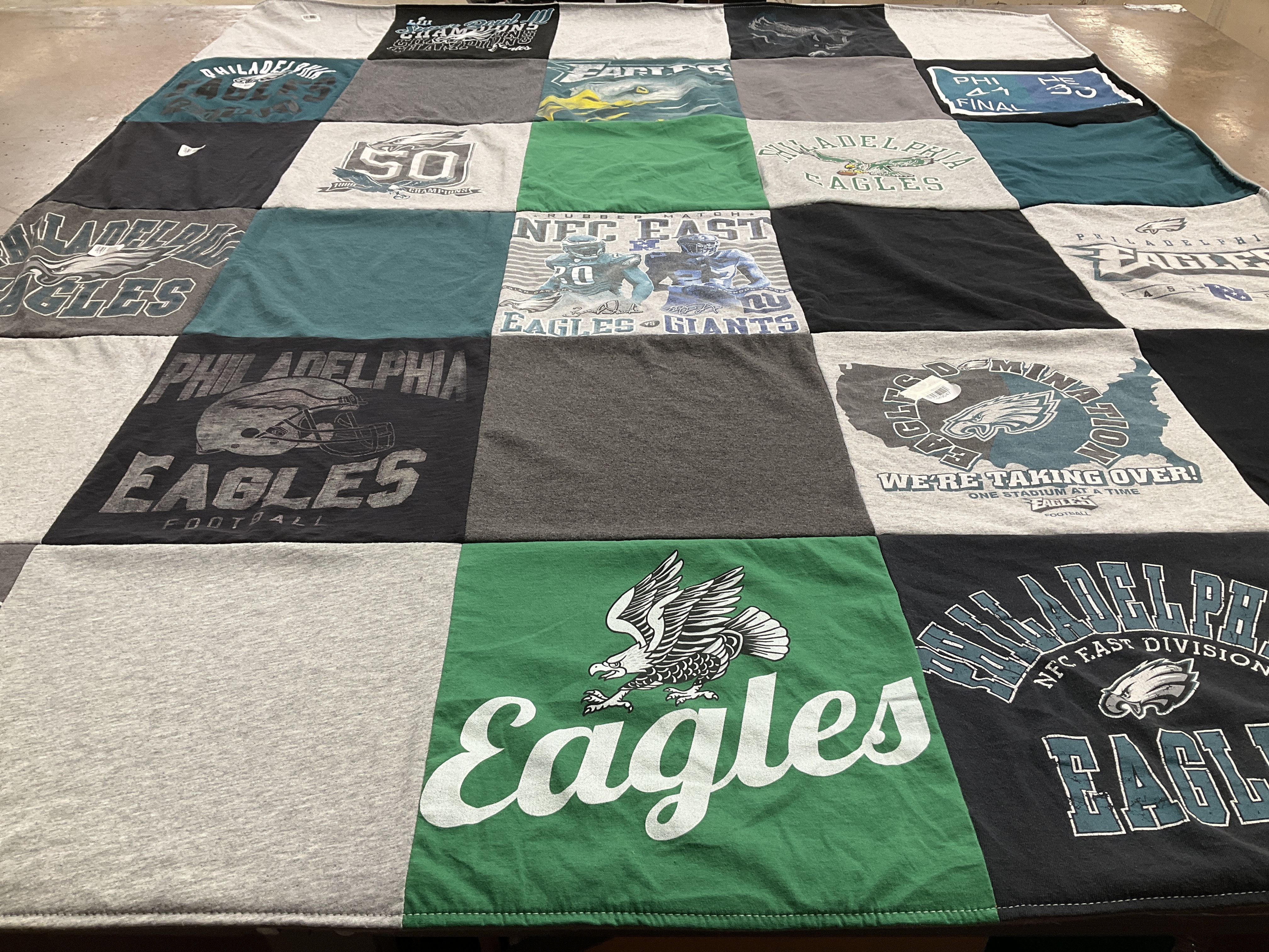 T-shirt quilt featuring philadelphia eagles by Debra from ME