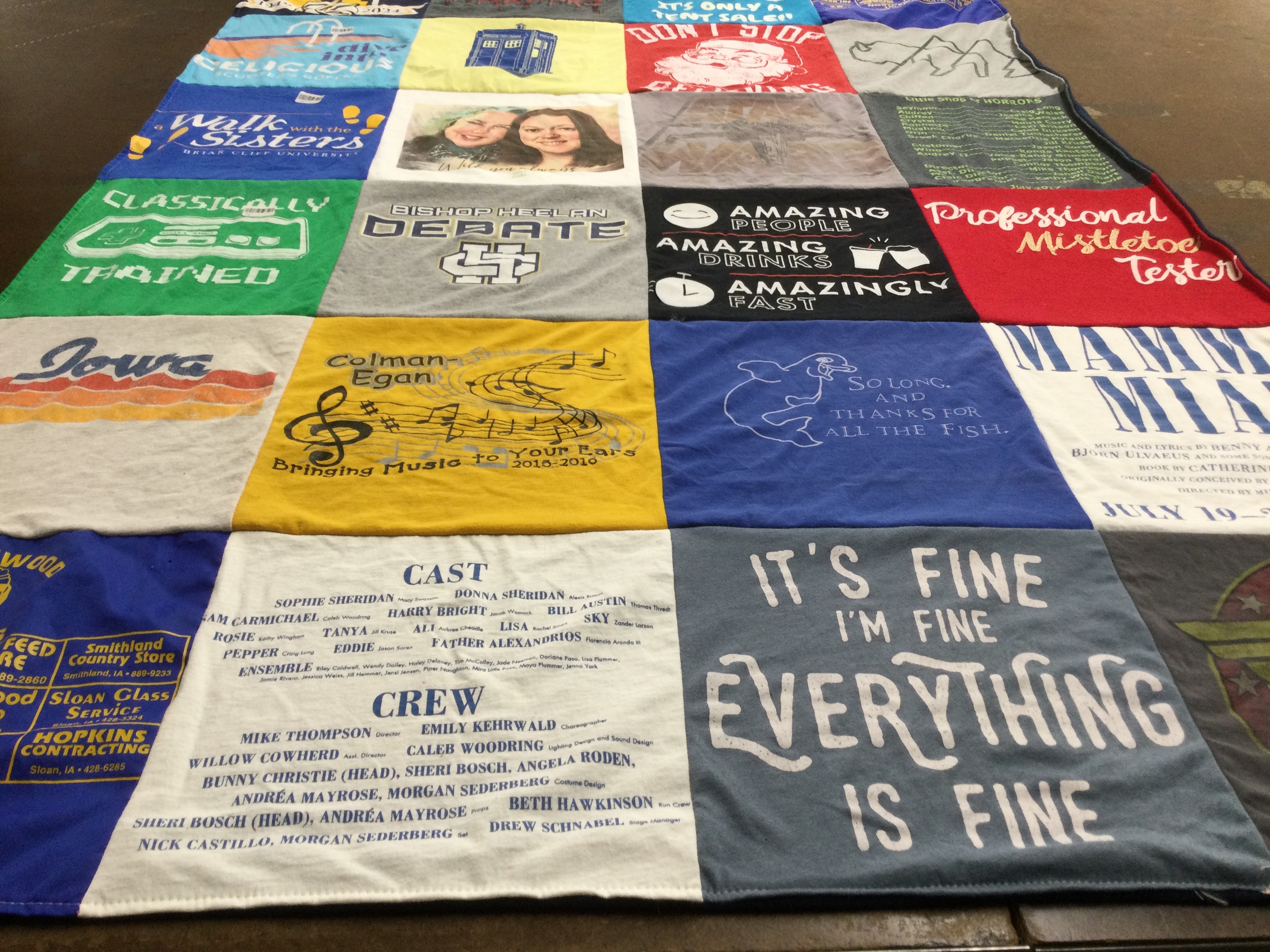 T-shirt quilt from briar cliff university by Victoria from SD