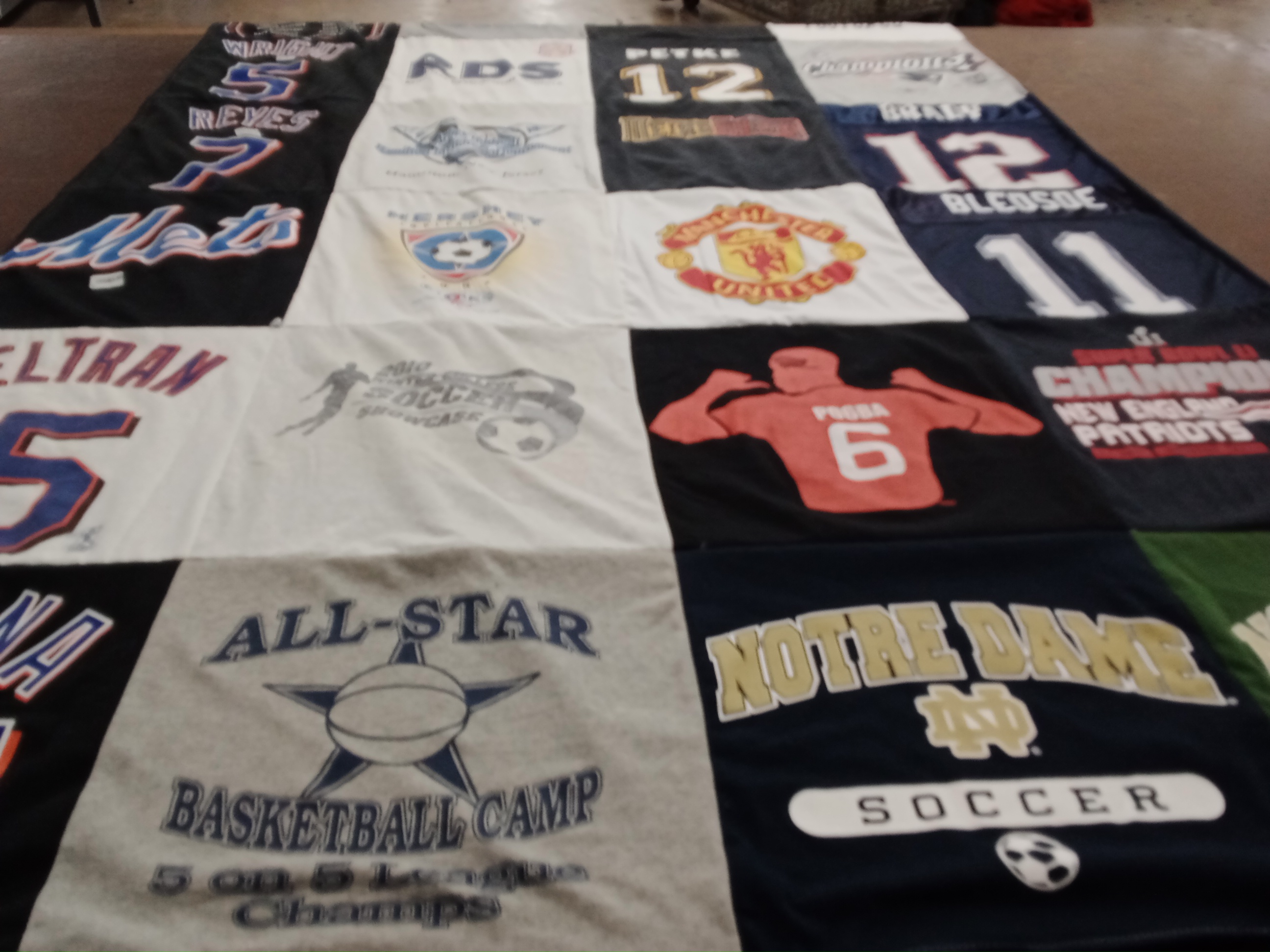 T-shirt quilt featuring new england patriots by Nancy from NJ