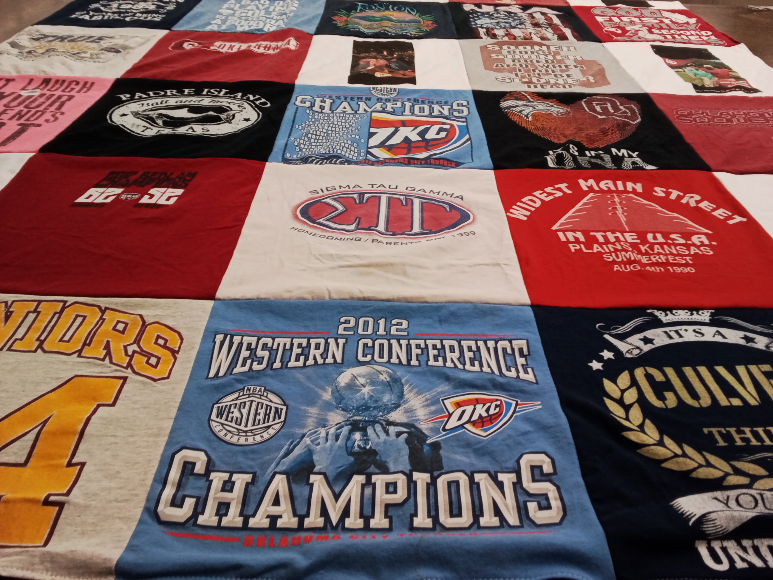T-shirt quilt featuring oklahoma city thunder by Jaymie from OK