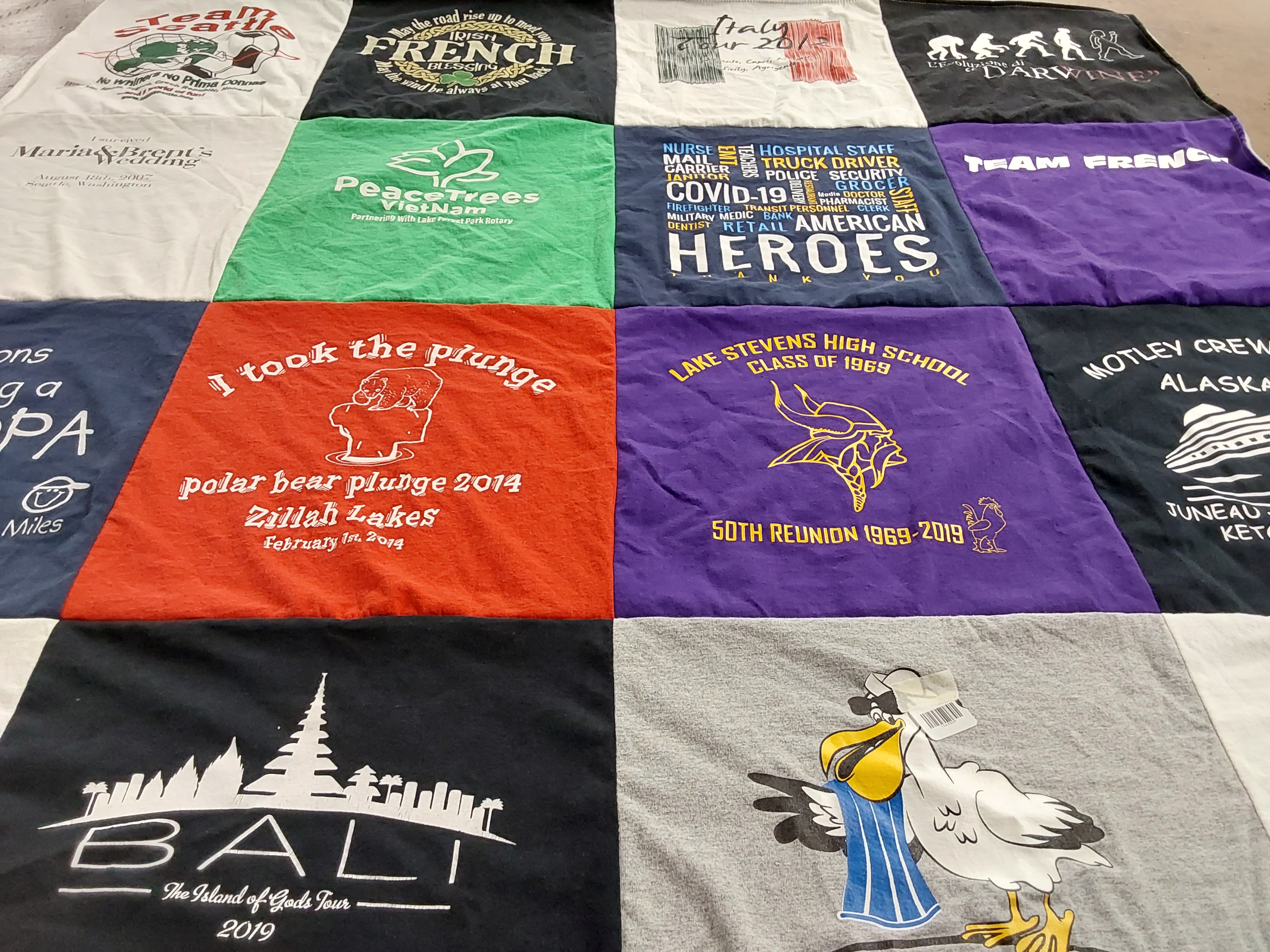 T-shirt quilt featuring lake stevens high school by Larry from WA