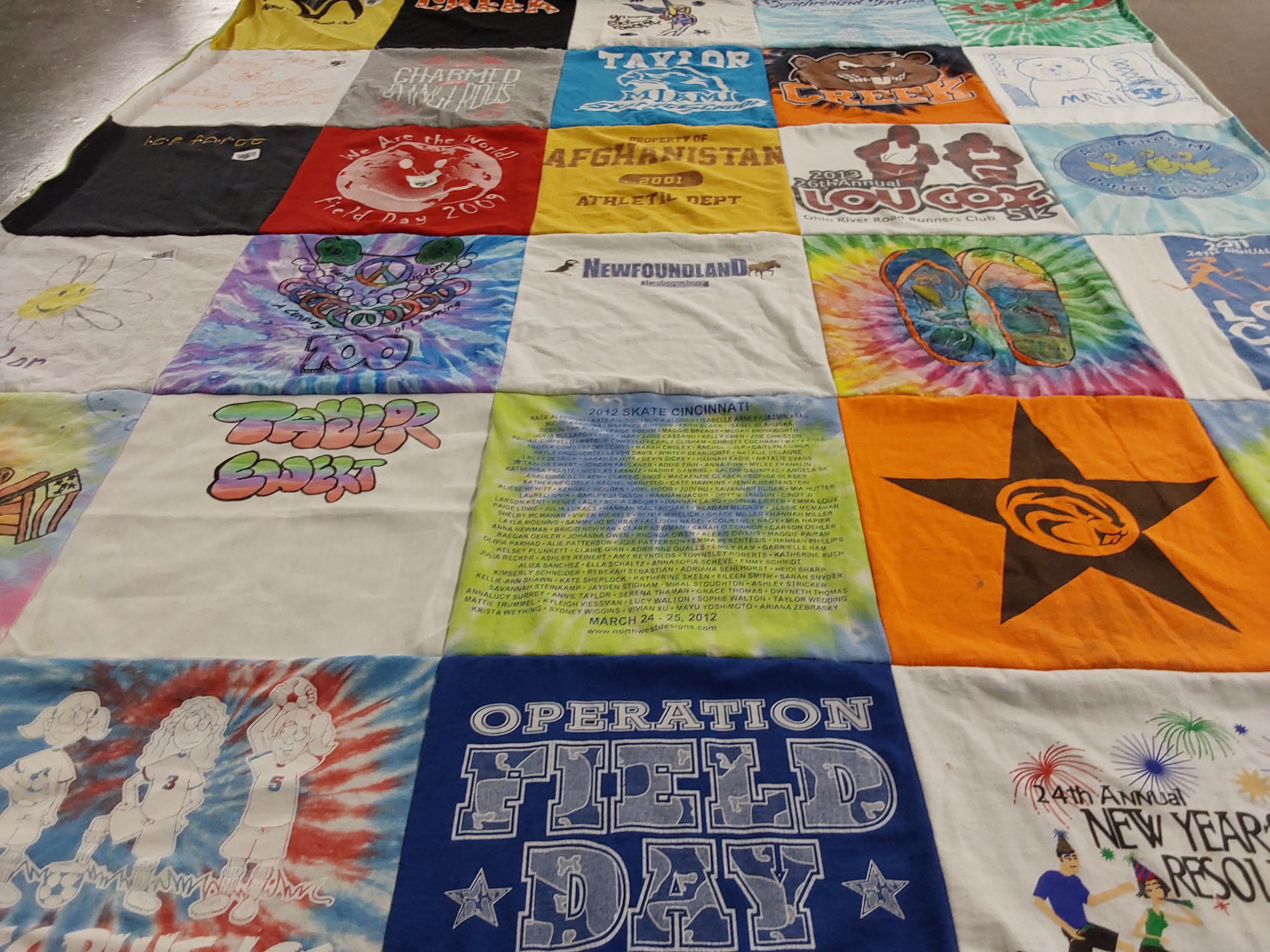T-shirt quilt featuring none by Teri from OH
