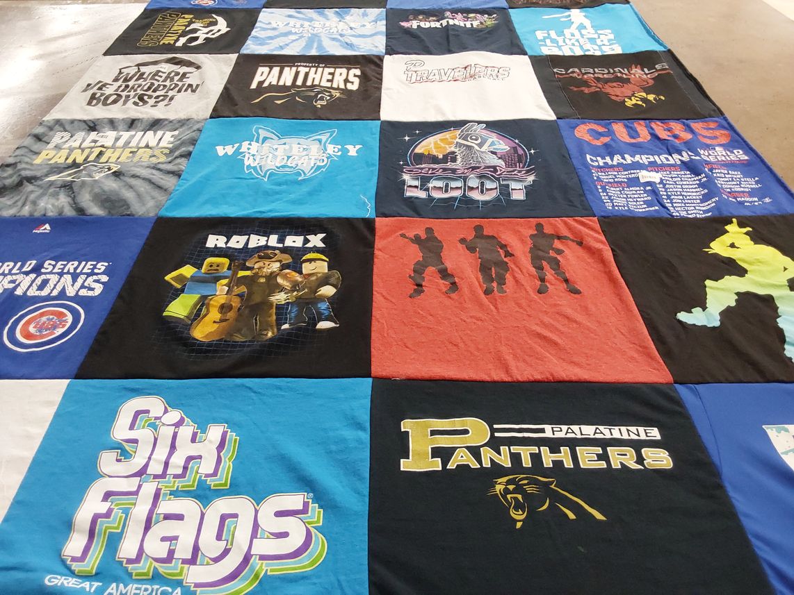 T-shirt quilt featuring chicago cubs by Marie from IL