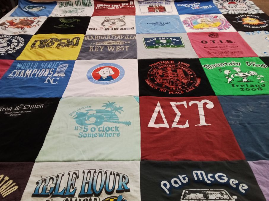T-shirt quilt from college of charleston by Paula from VA