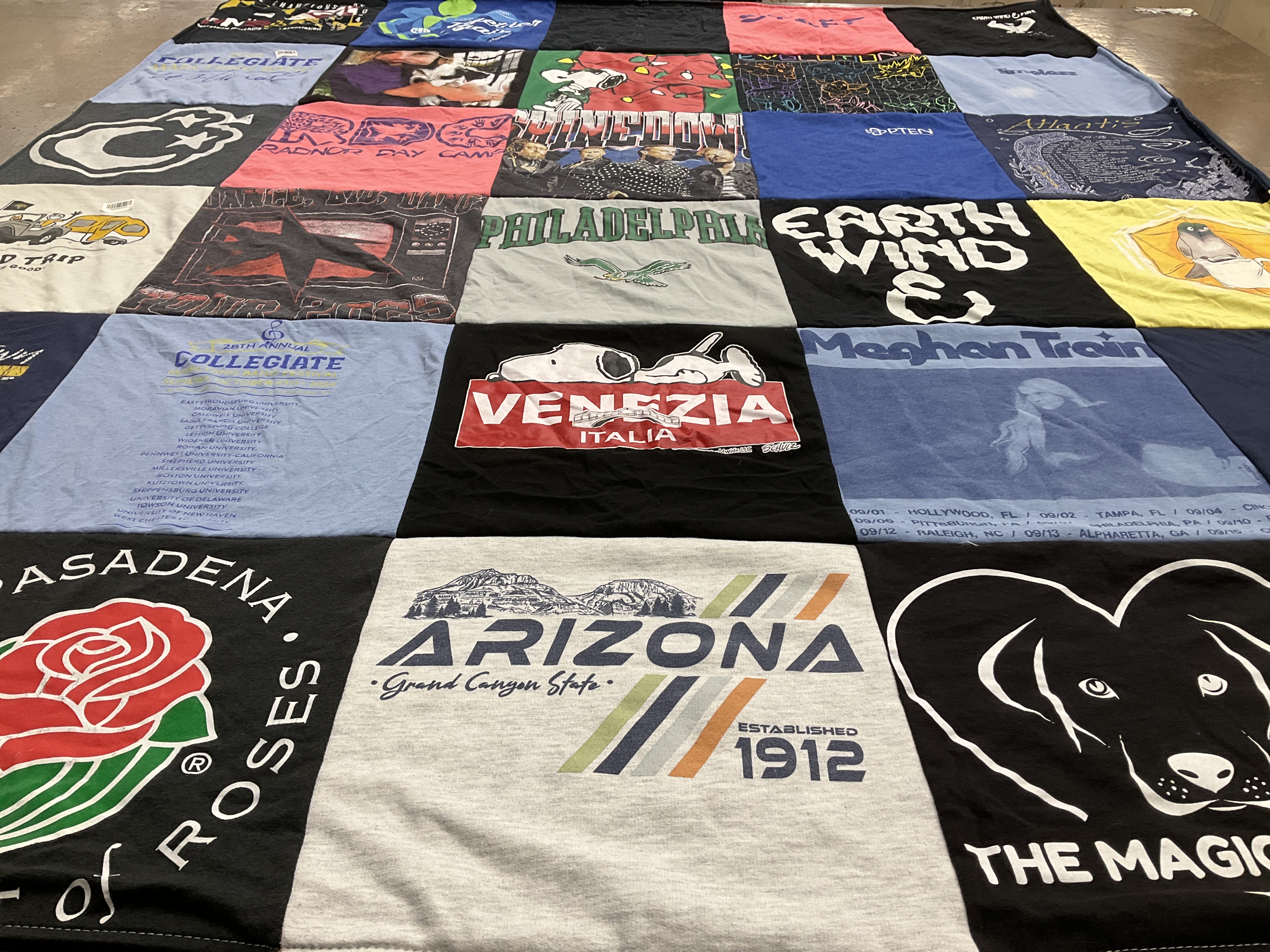 T-shirt quilt from collegiate university by Chris from PA
