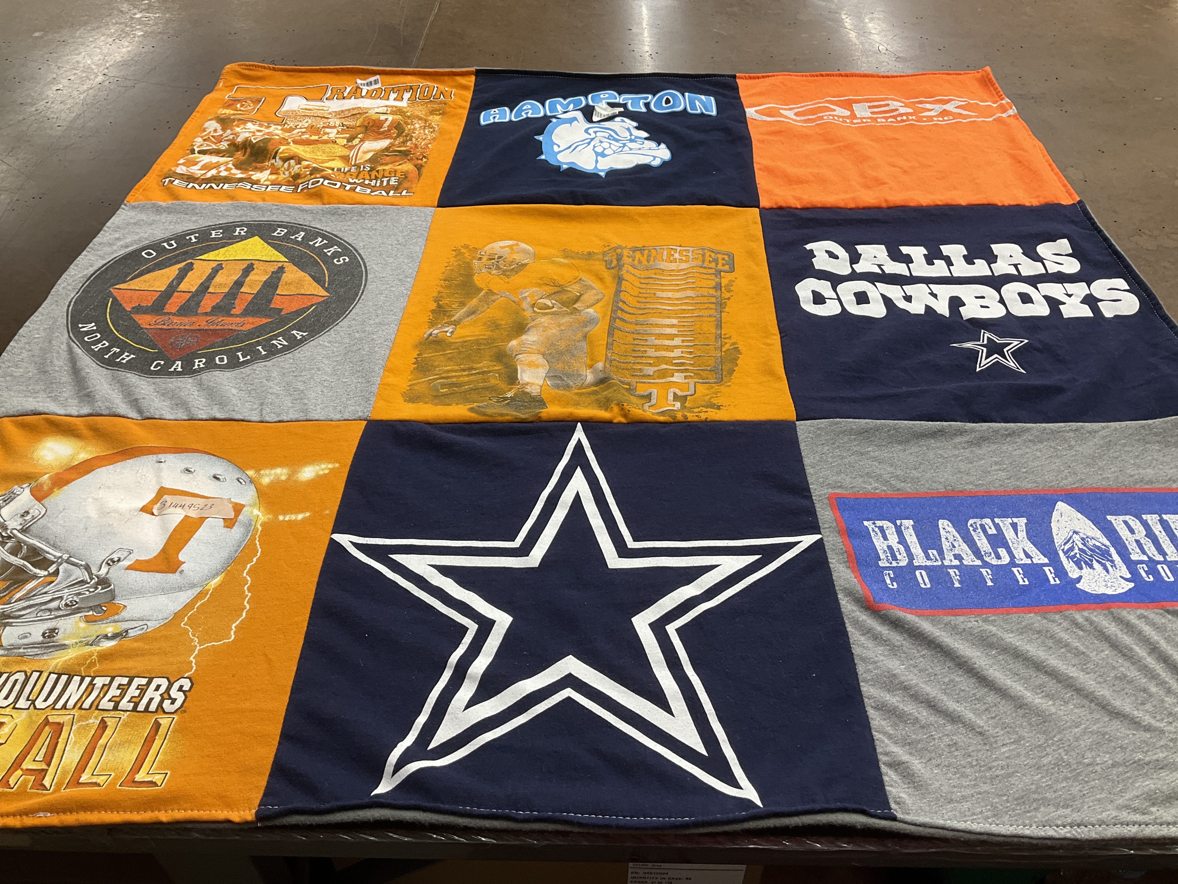 T-shirt quilt featuring dallas cowboys by rachel from TN