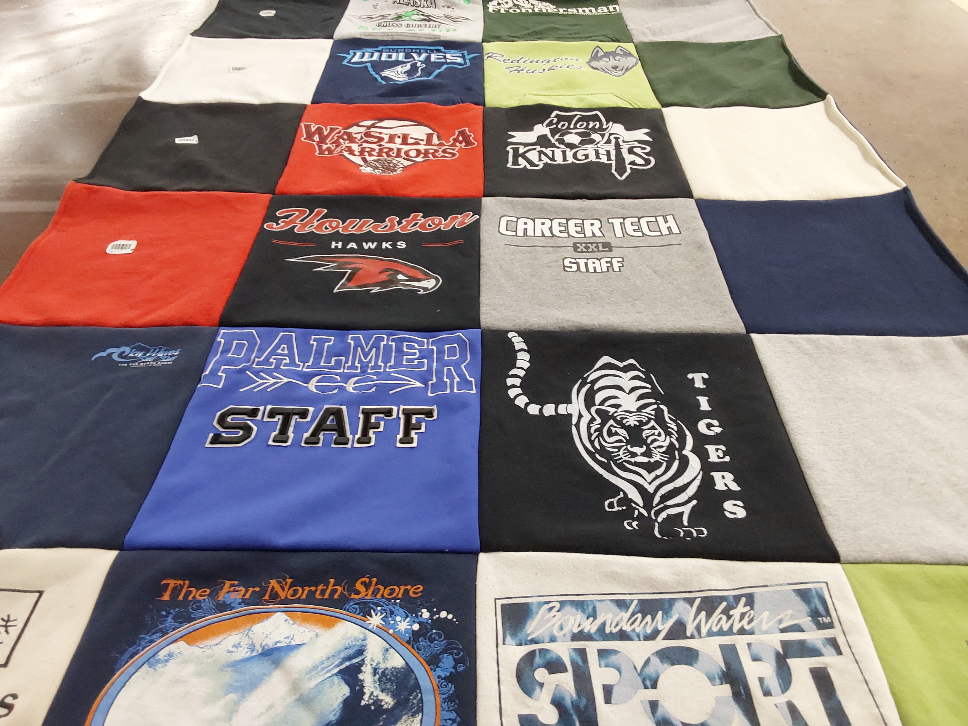 T-shirt quilt featuring wasilla warriors, colony knights by Caitlin from AK
