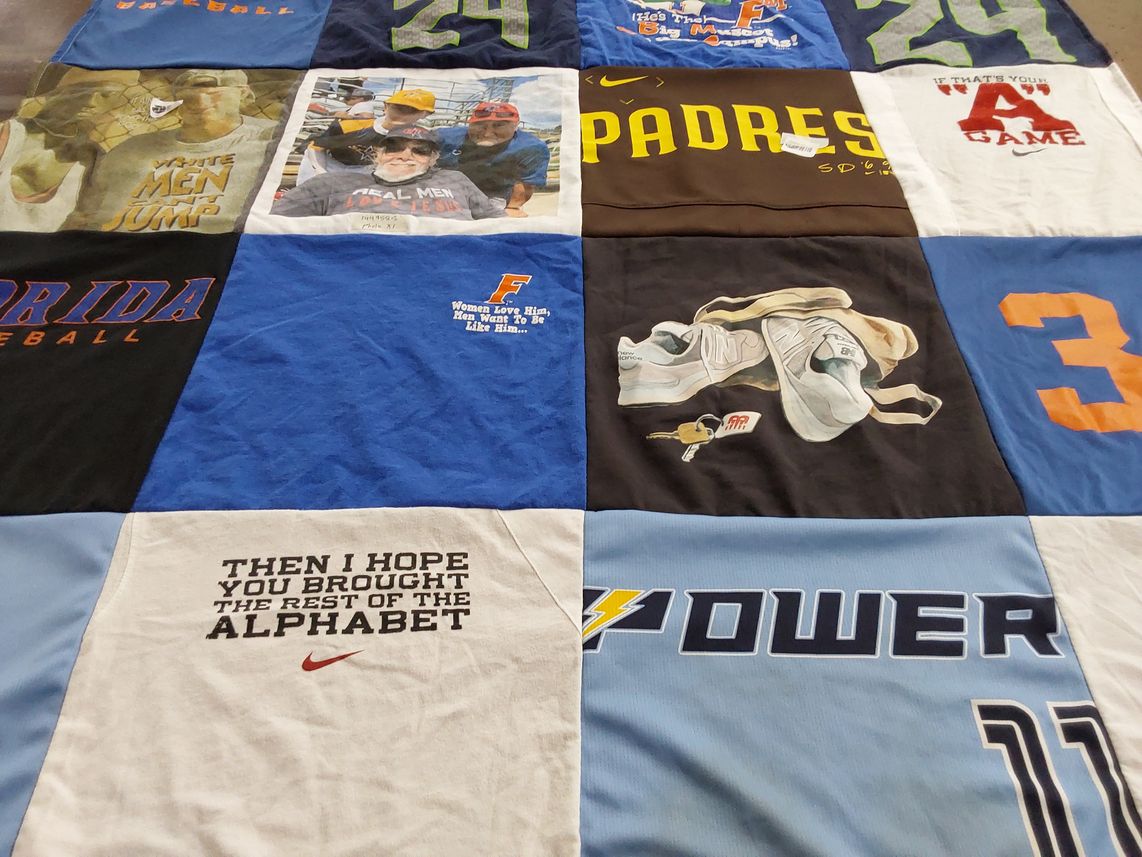 T-shirt quilt featuring san diego padres by Bruce from FL