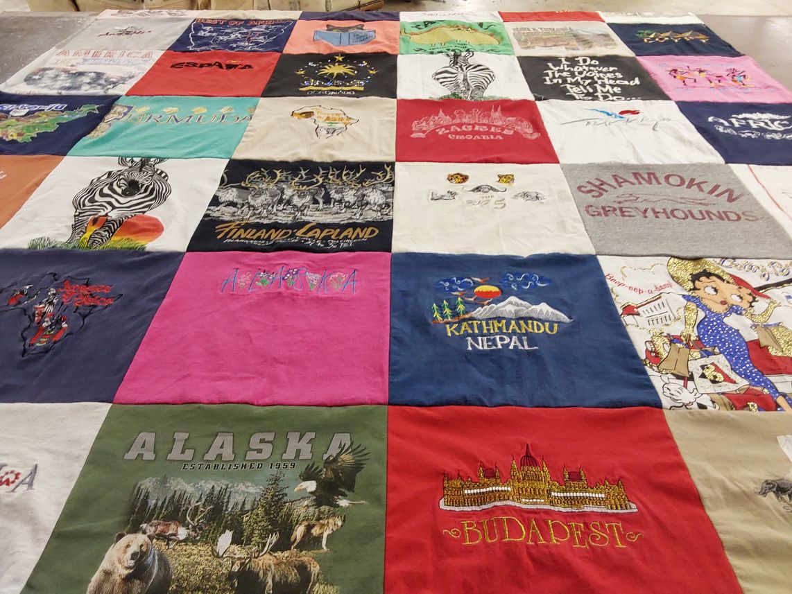 T-shirt quilt featuring shamokin greyhounds by Shirley from PA