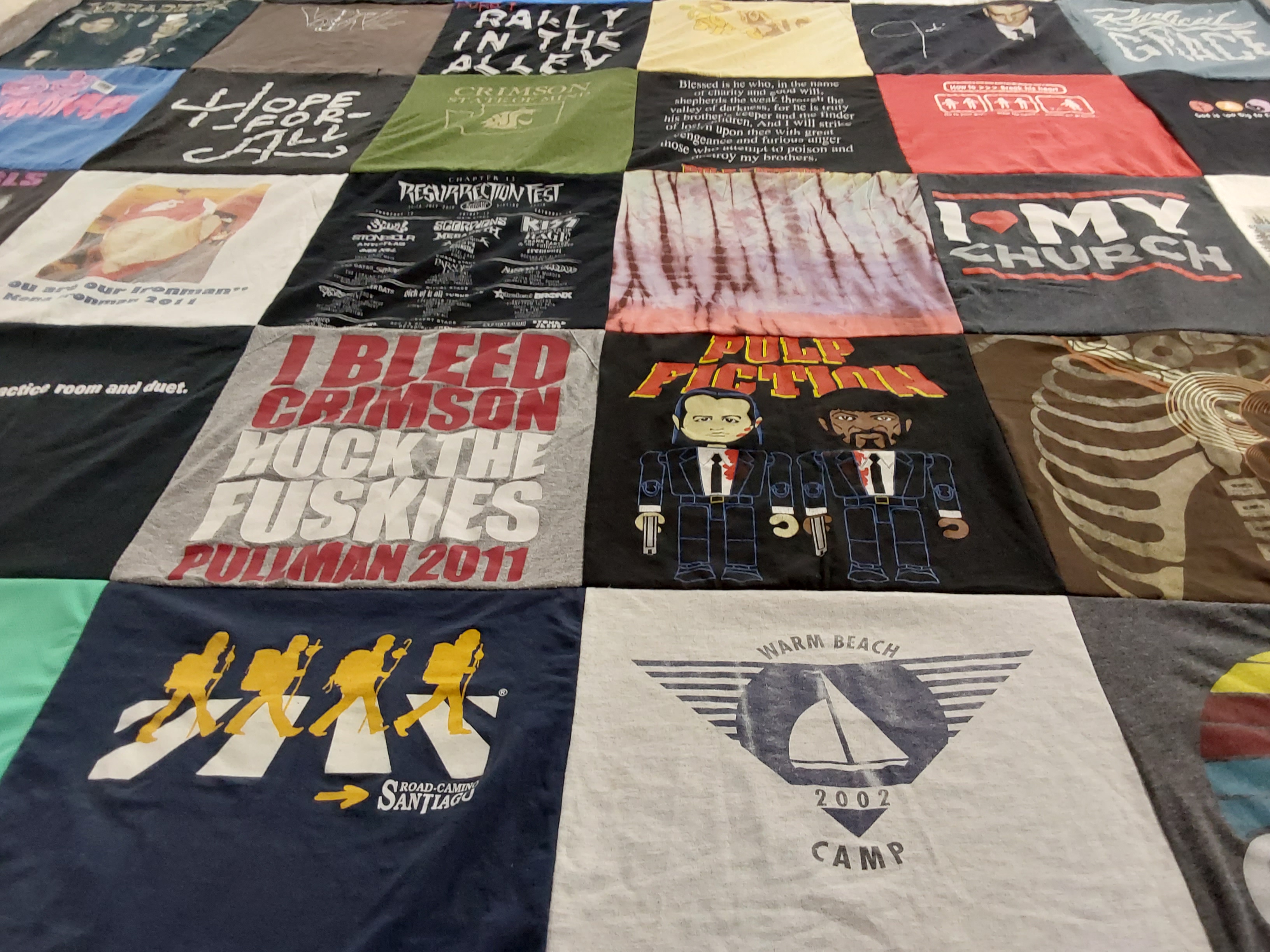 T-shirt quilt from pullman university by Kylie from WA