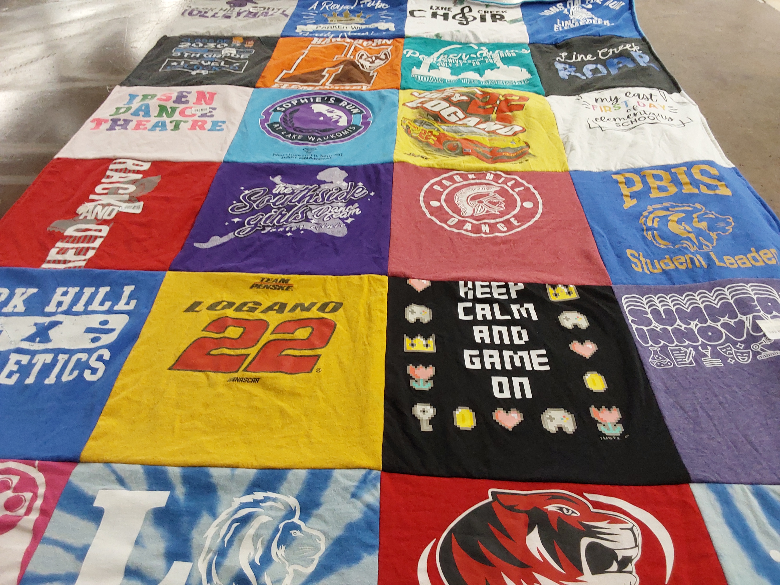 T-shirt quilt featuring park hill high school by Hannah from MO