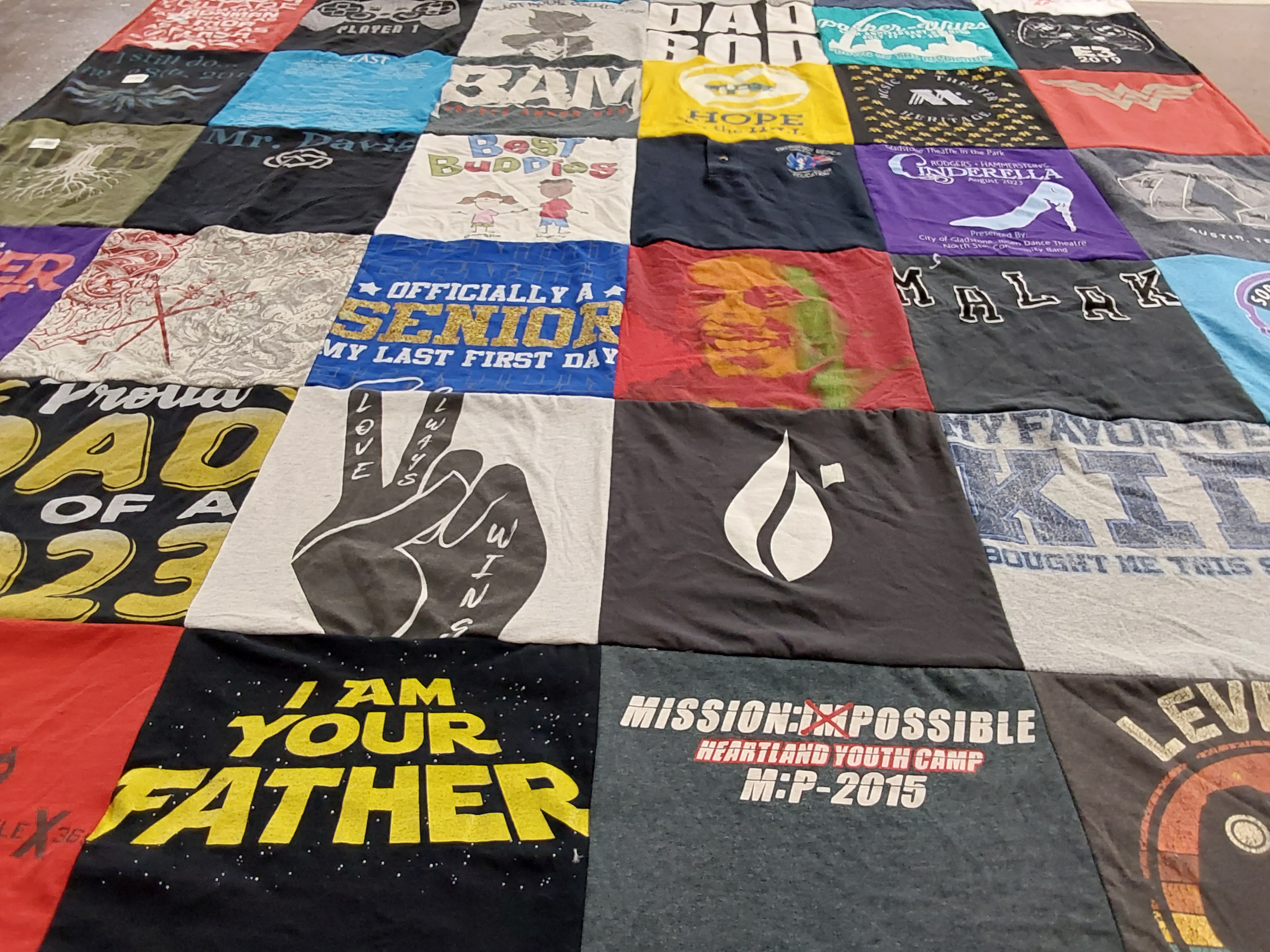 T-shirt quilt from undefined university by Hannah from MO