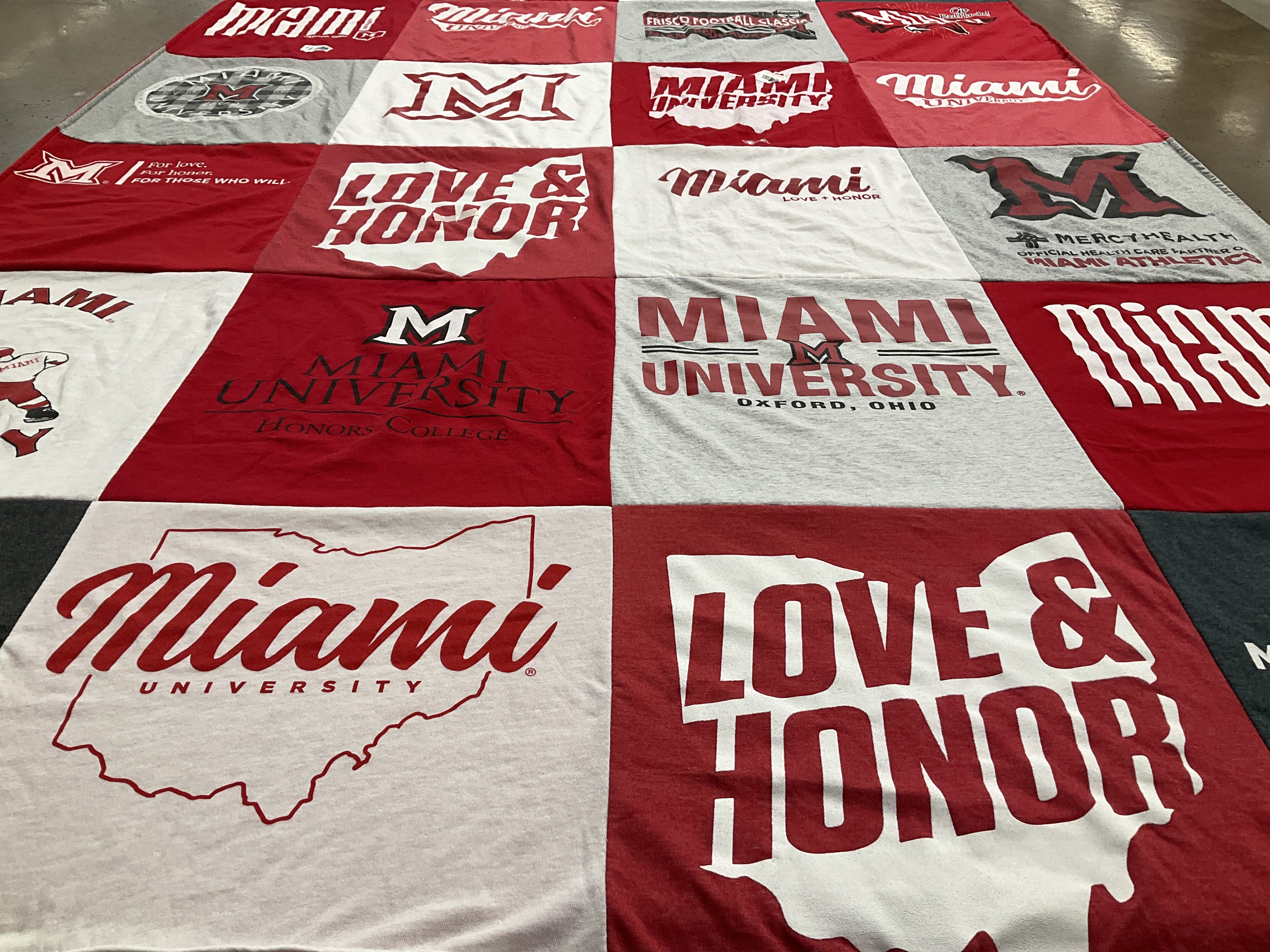 T-shirt quilt from miami university by Julie from VA