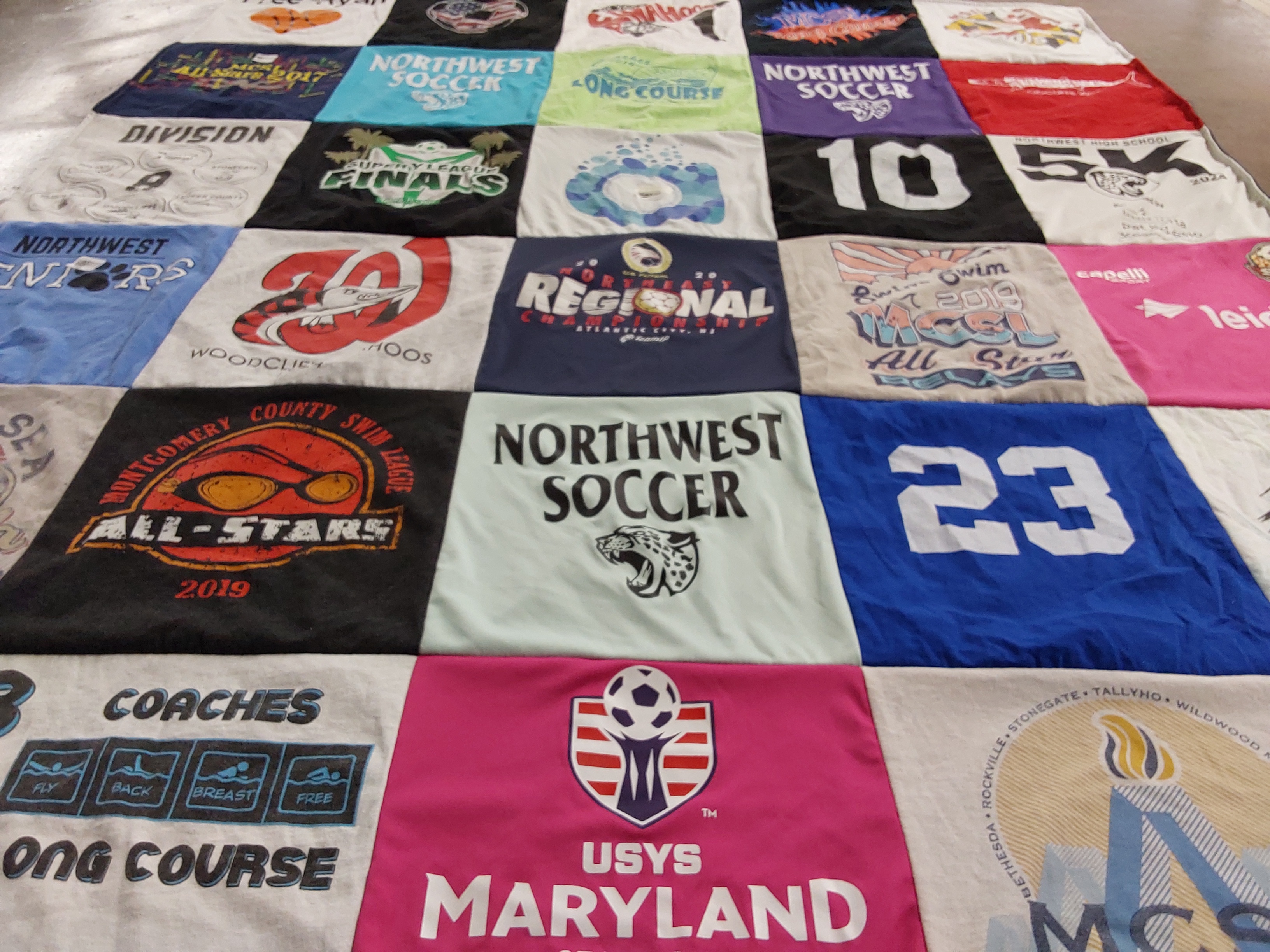 T-shirt quilt from northwest high school by elizabeth from MD