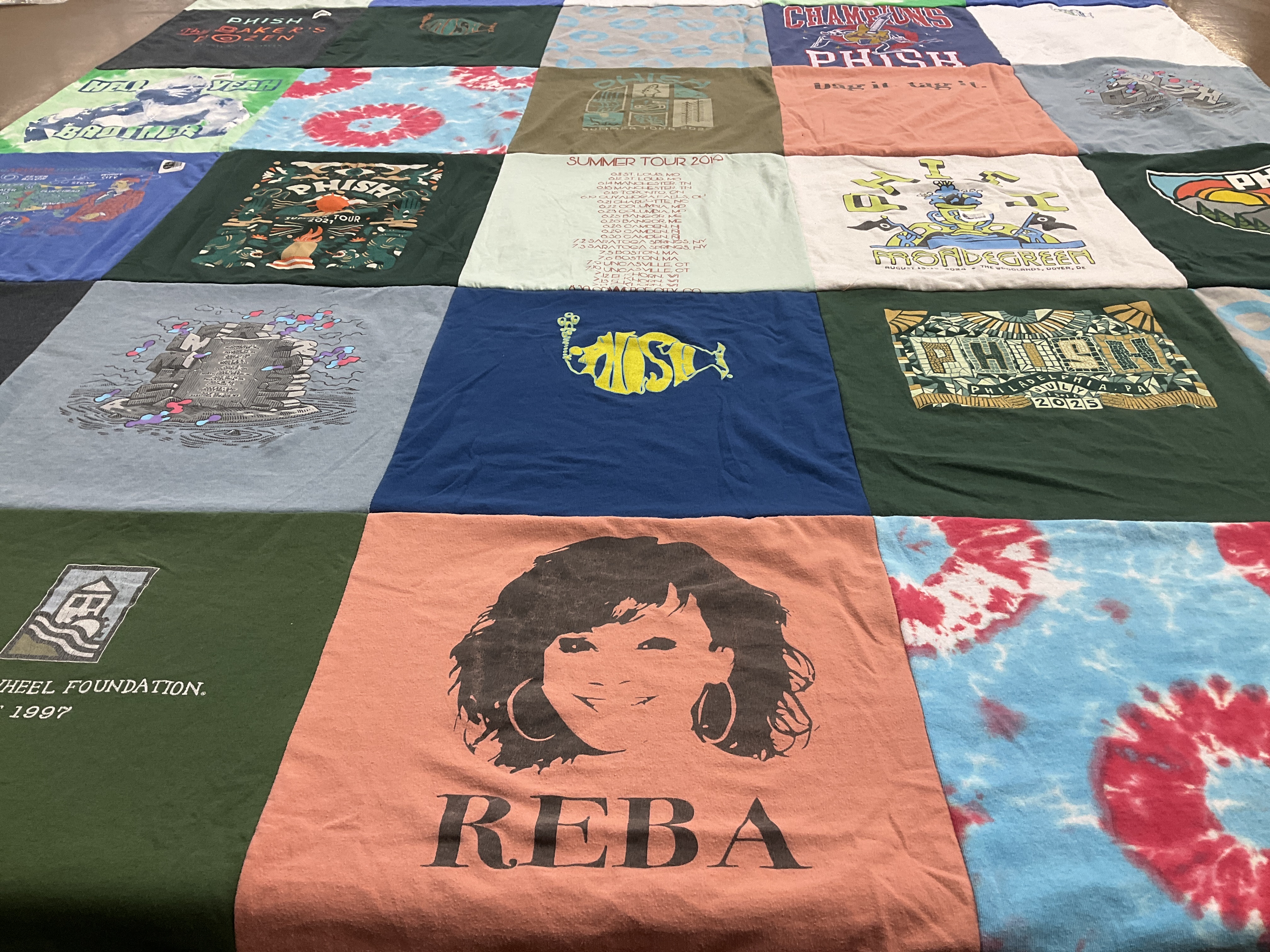 T-shirt quilt from philadelphia university by Keegan from VA