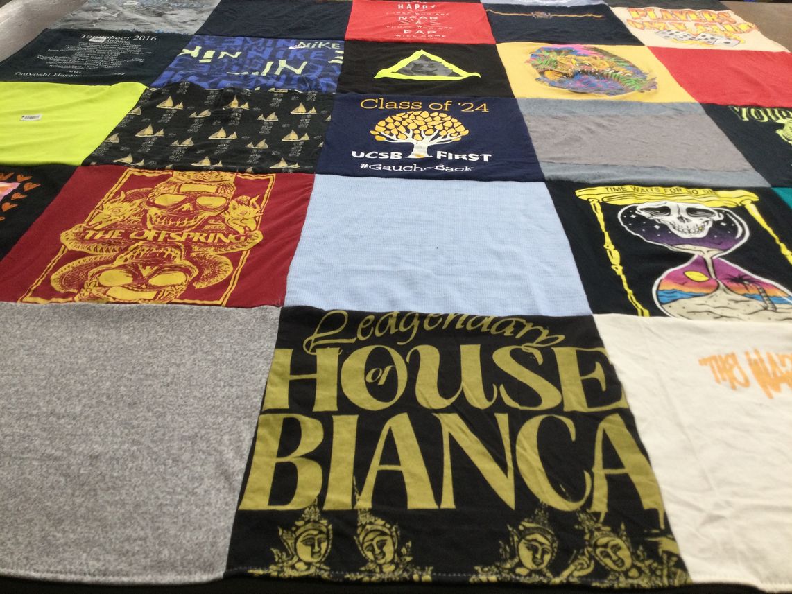 T-shirt quilt from university of california, santa barbara by Cheri from UT