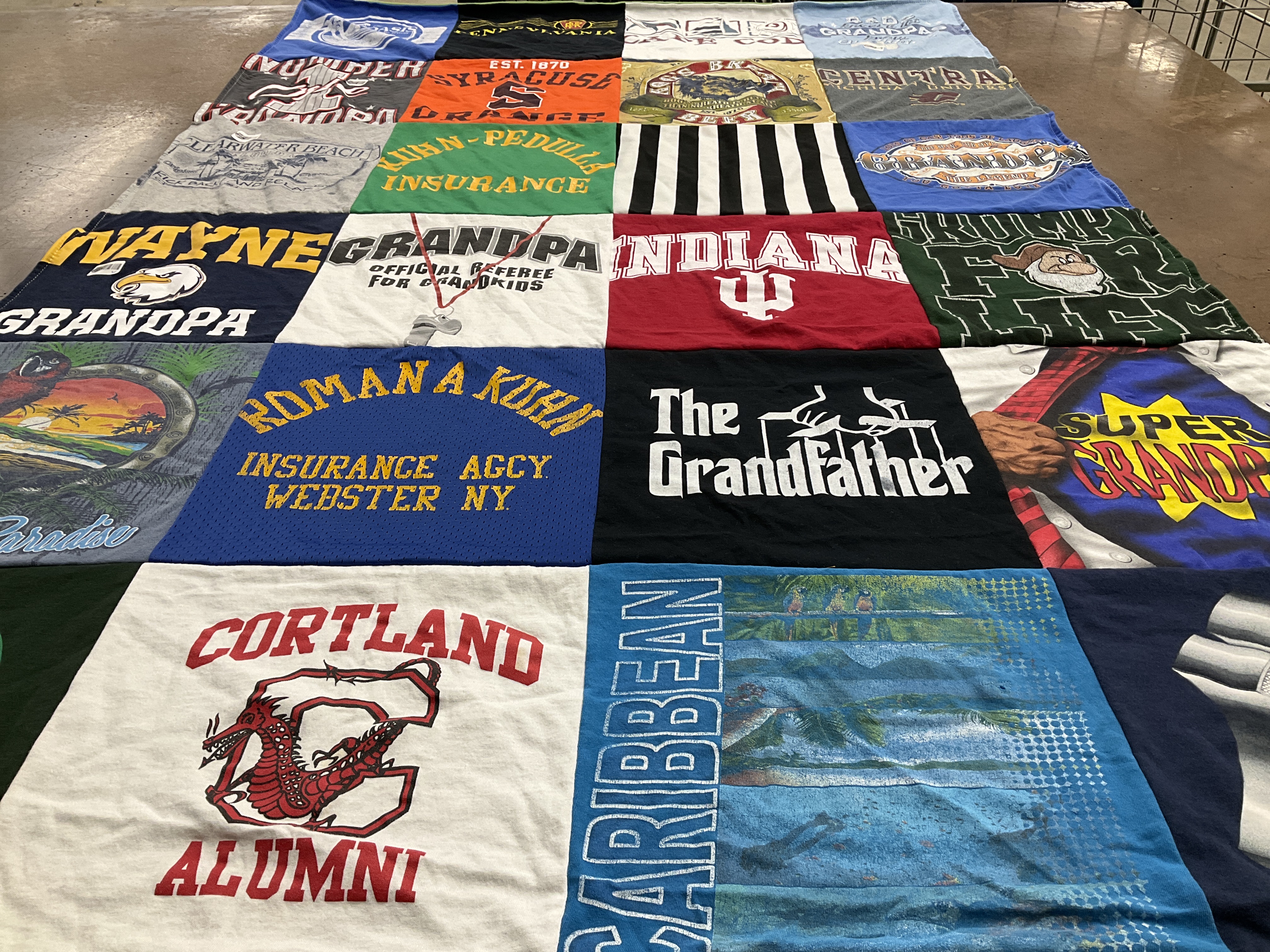 T-shirt quilt from cortland alumni by Amanda from NY