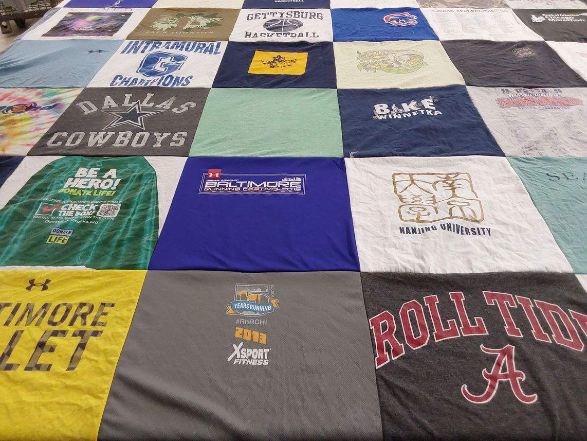 T-shirt quilt featuring dallas cowboys by Kip from IL
