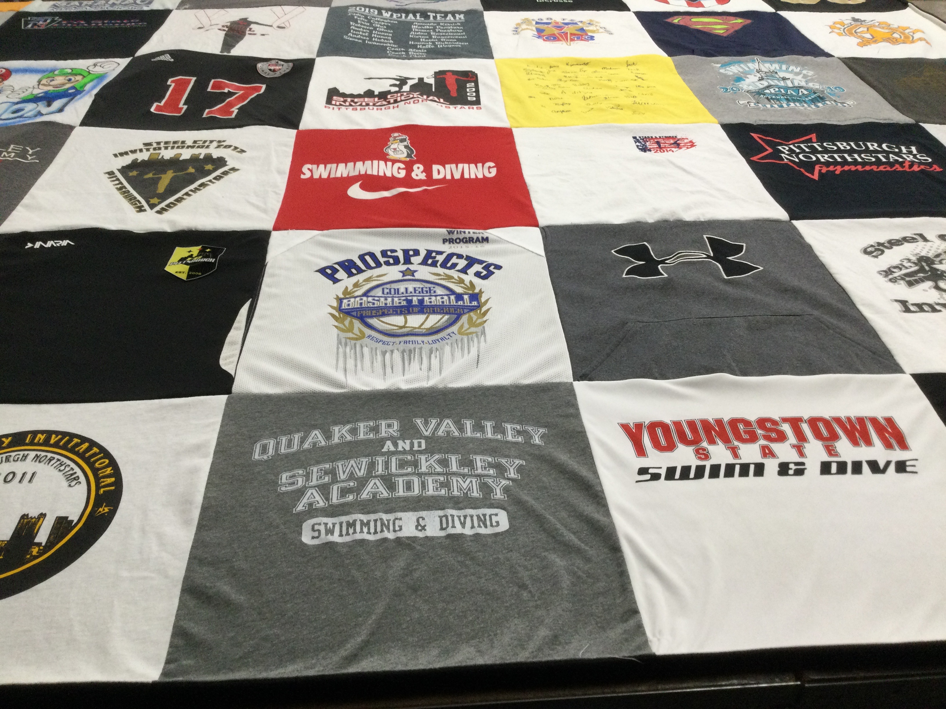 T-shirt quilt featuring youngstown state swim & dive by Autumn from PA