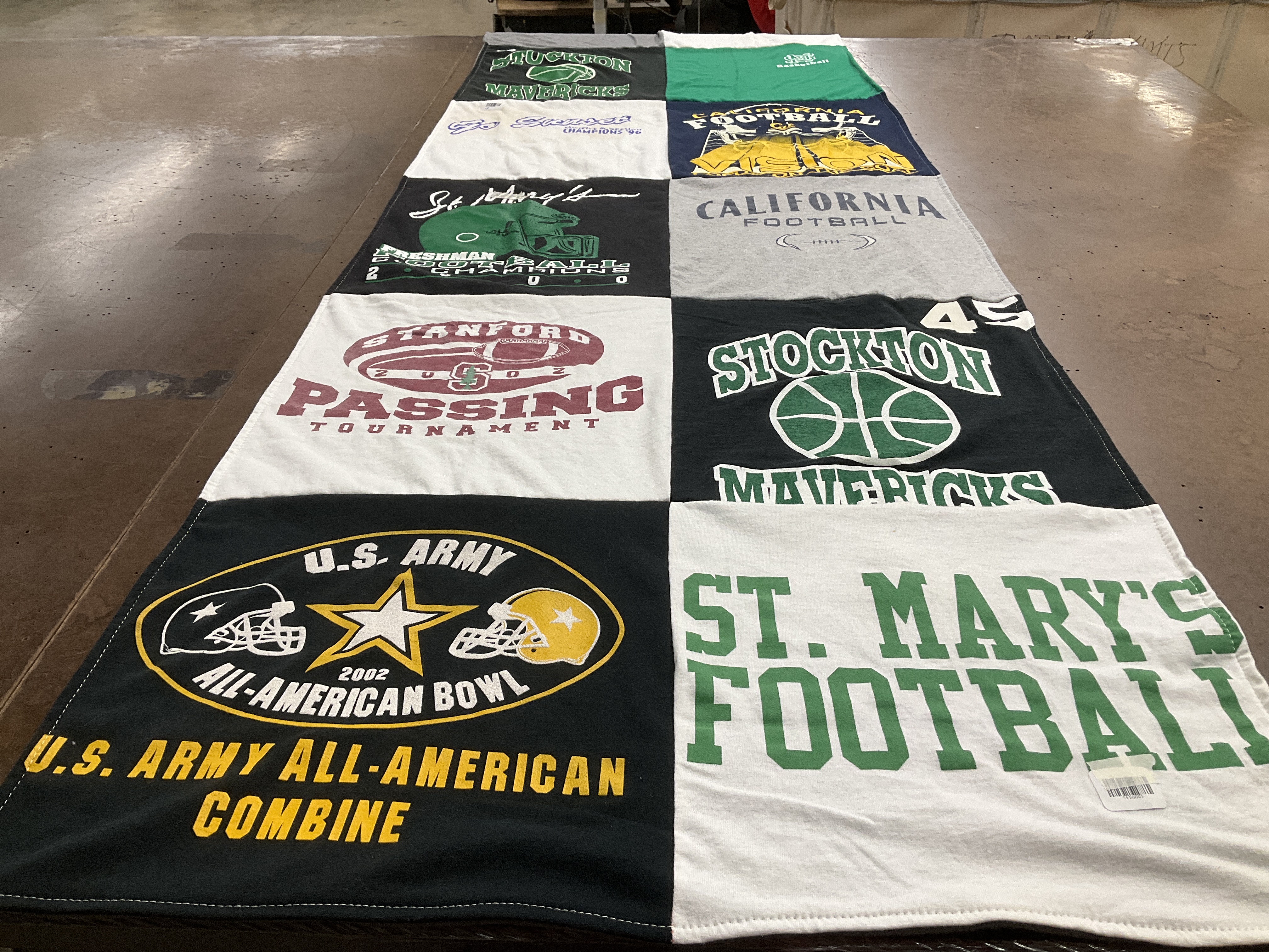 T-shirt quilt featuring stockton mavericks by Cherie from CA