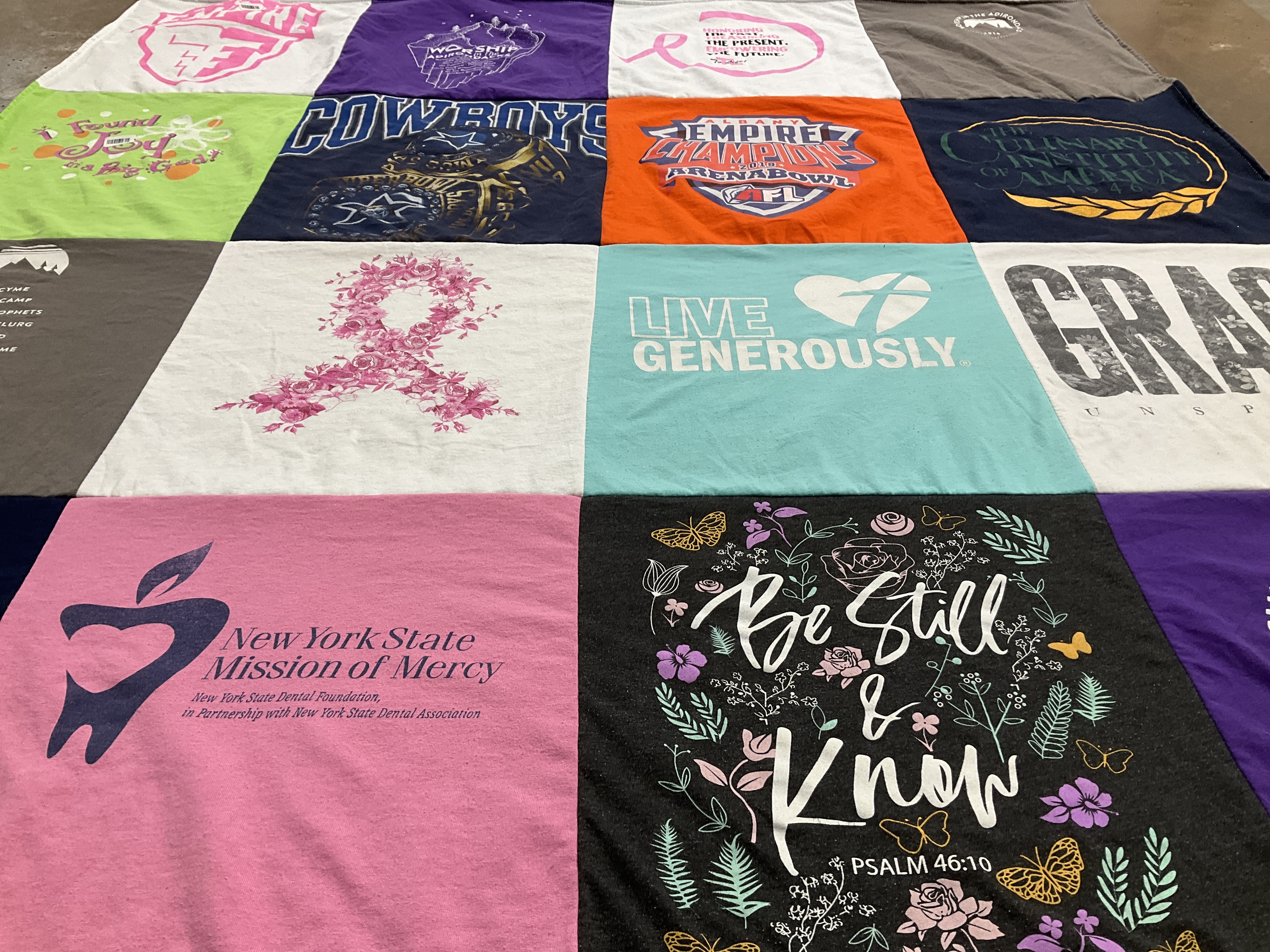 T-shirt quilt from university of america by Nancy from NY