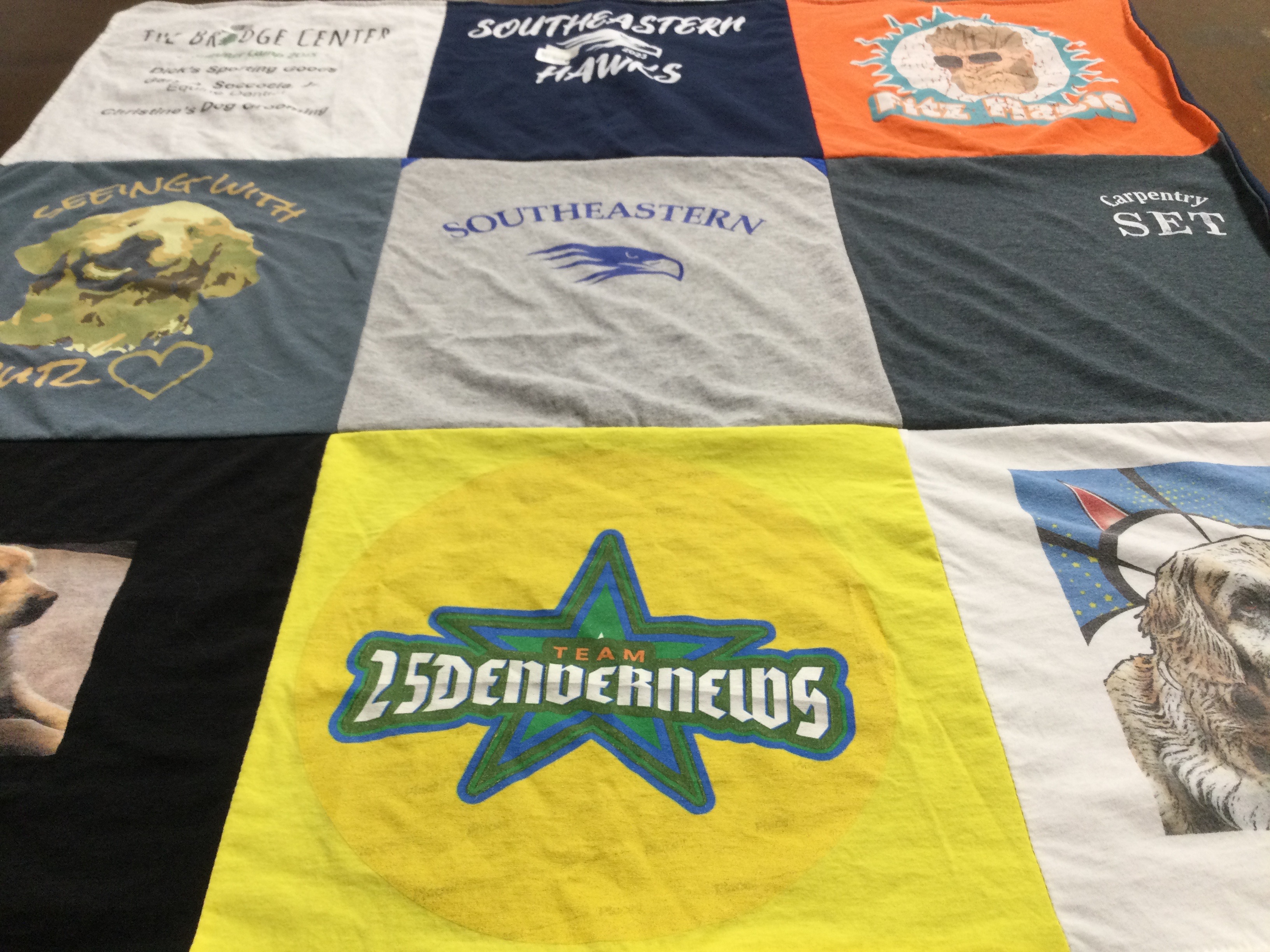 T-shirt quilt featuring team 25dendernews by Stephen from MA