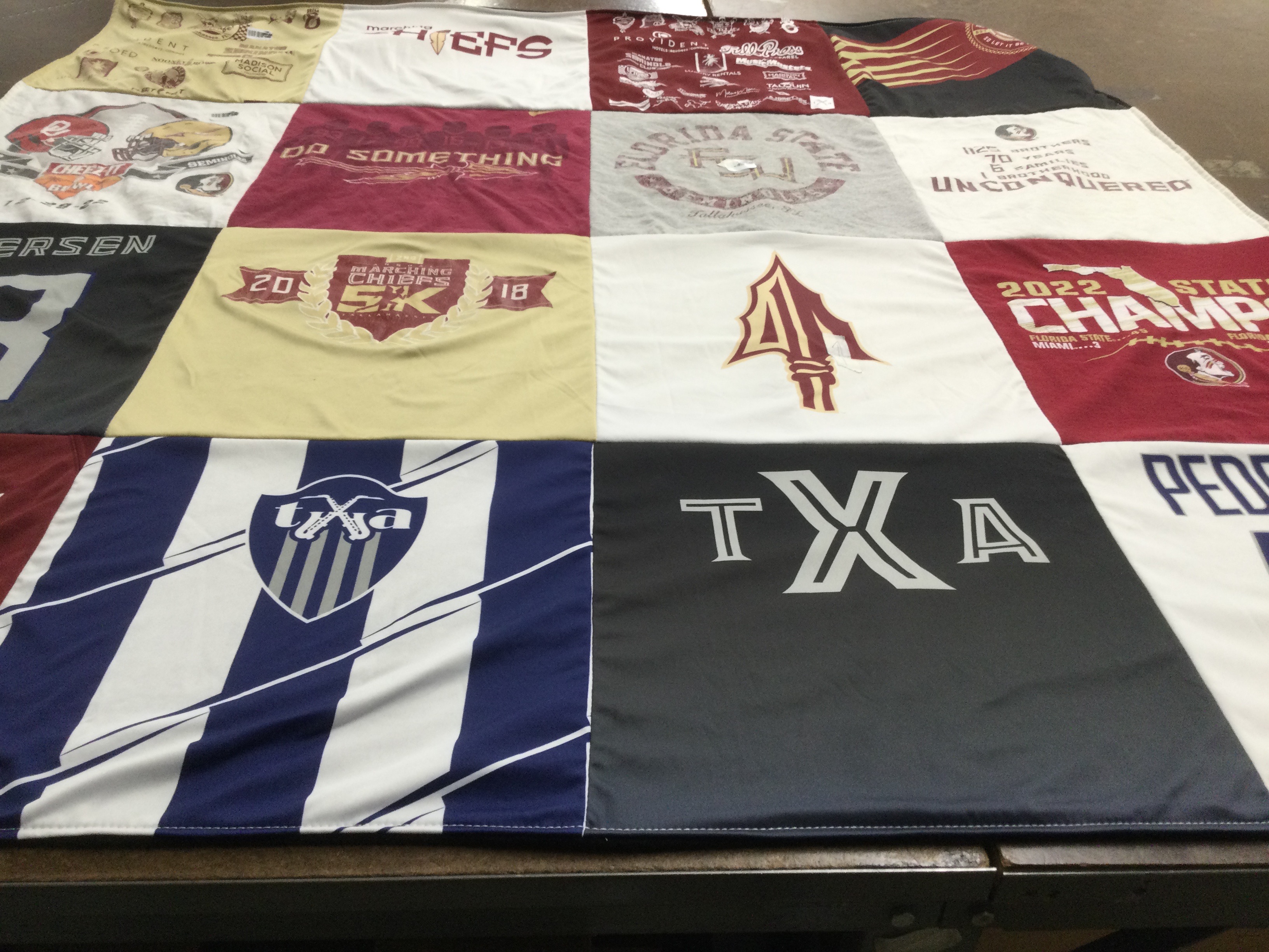 T-shirt quilt featuring florida state seminoles by Erik from GA