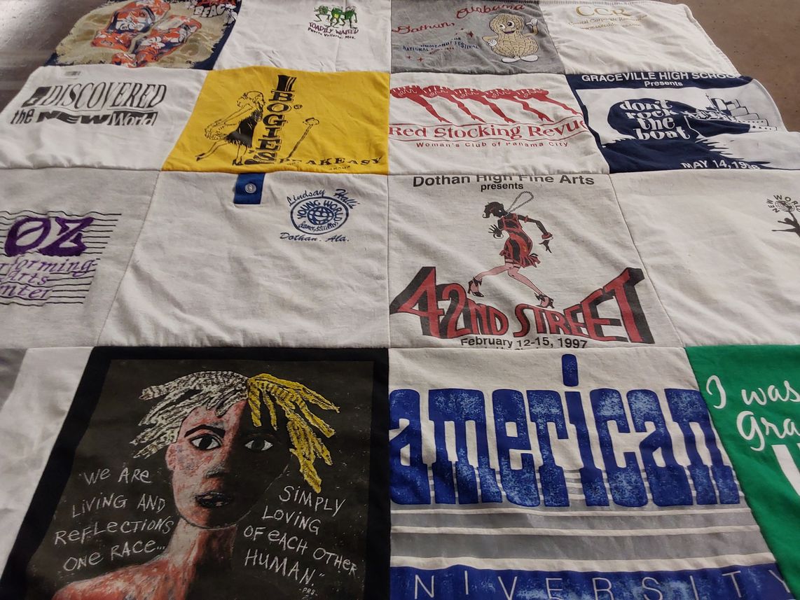 T-shirt quilt from graceville high school, dothan high school by LILA from FL