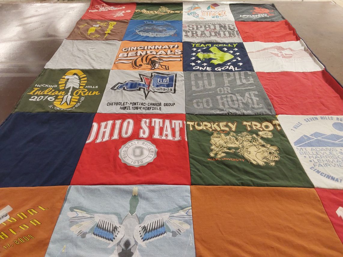 T-shirt quilt featuring cincinnati bengals by Toni from OH
