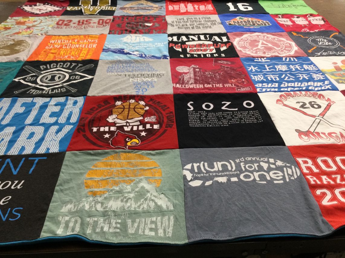 T-shirt quilt featuring university of louisville basketball by Warren from KY