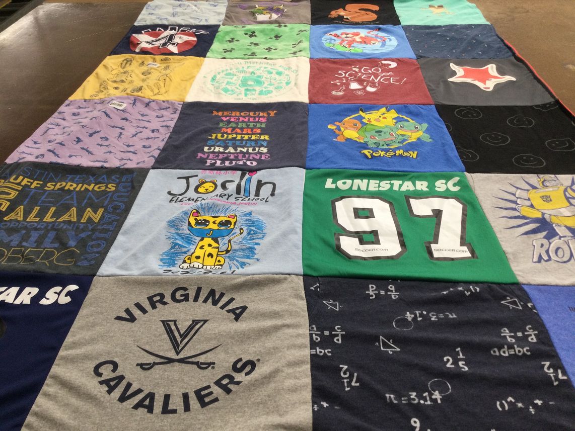 T-shirt quilt featuring lonestar soccer club by Carla from TX