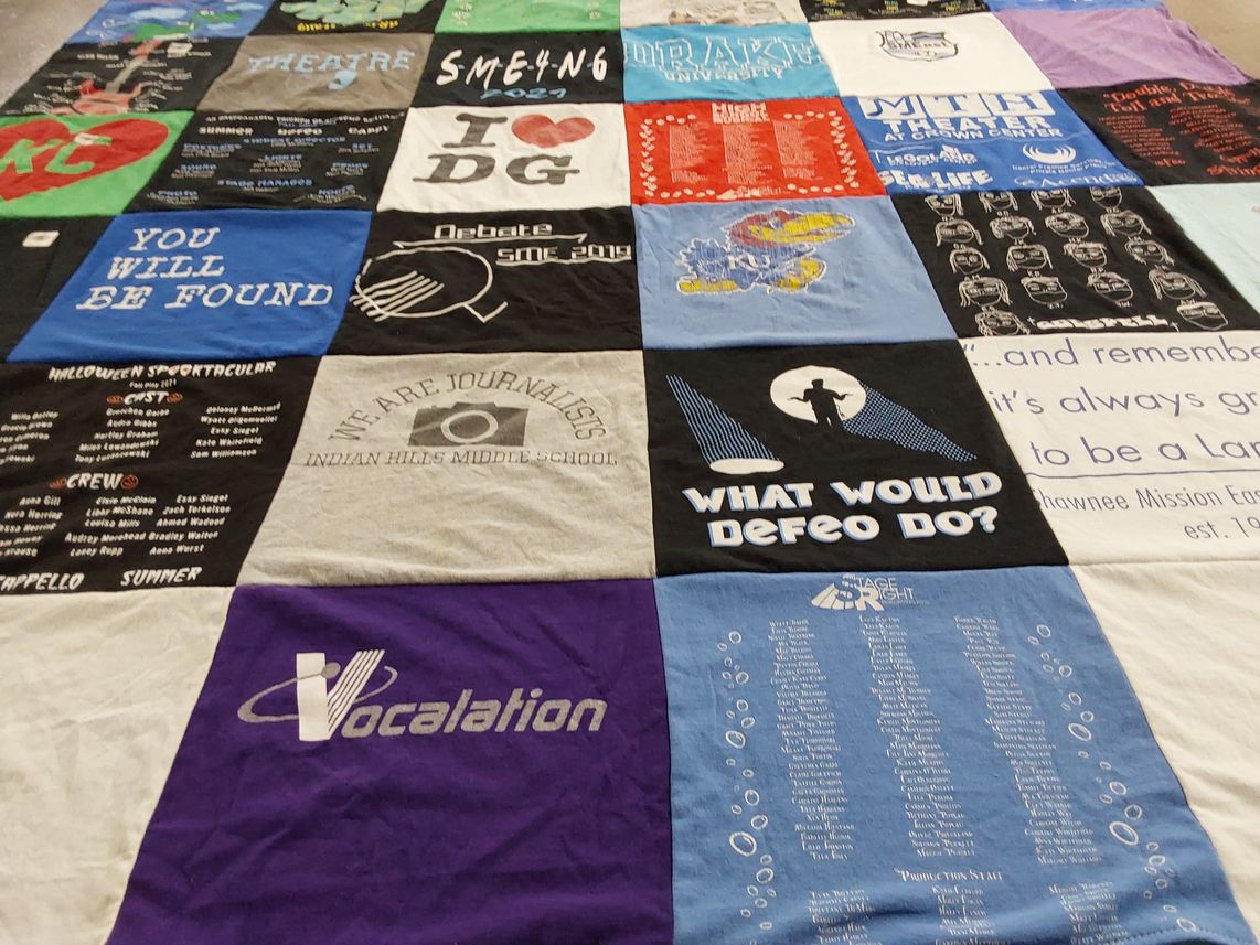 T-shirt quilt from drake university by Angela from KS