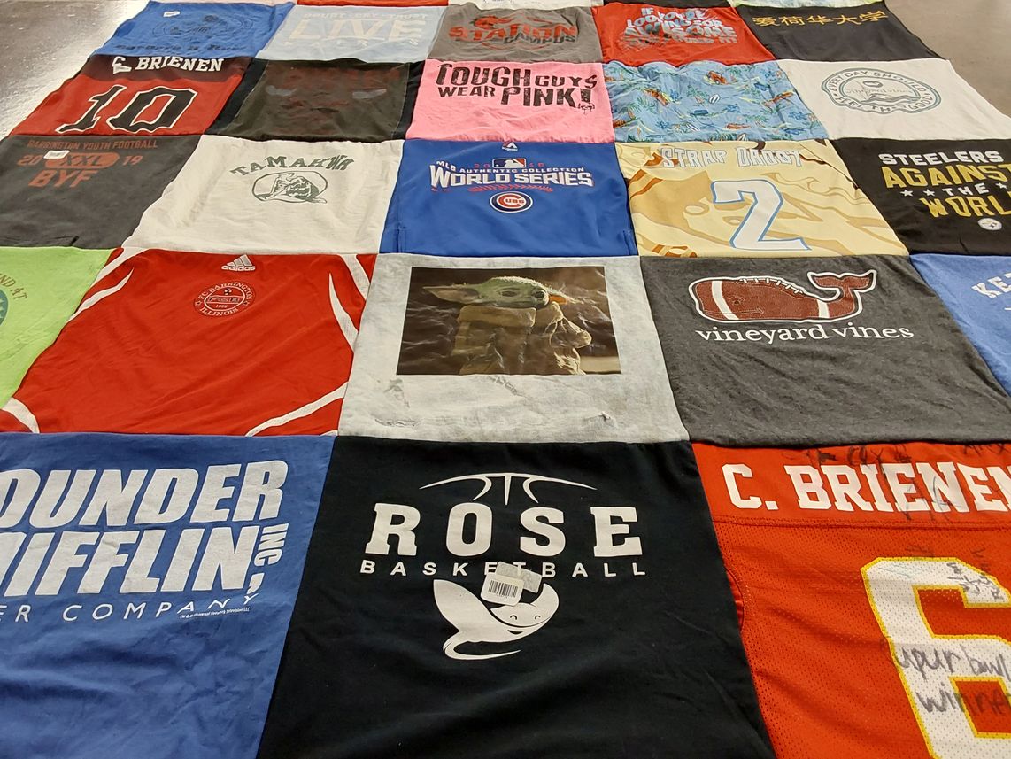 T-shirt quilt featuring unknown by Tracy from WI
