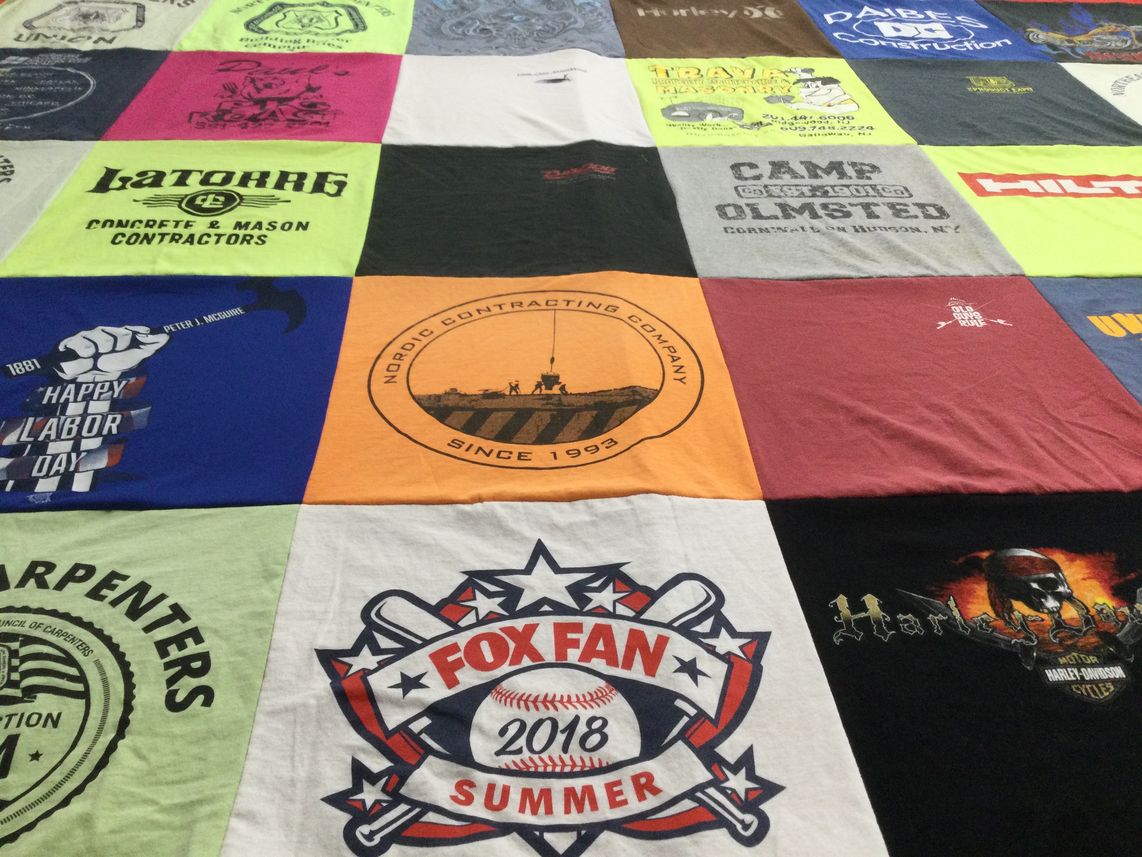 T-shirt quilt featuring fox fan by Joan from NJ